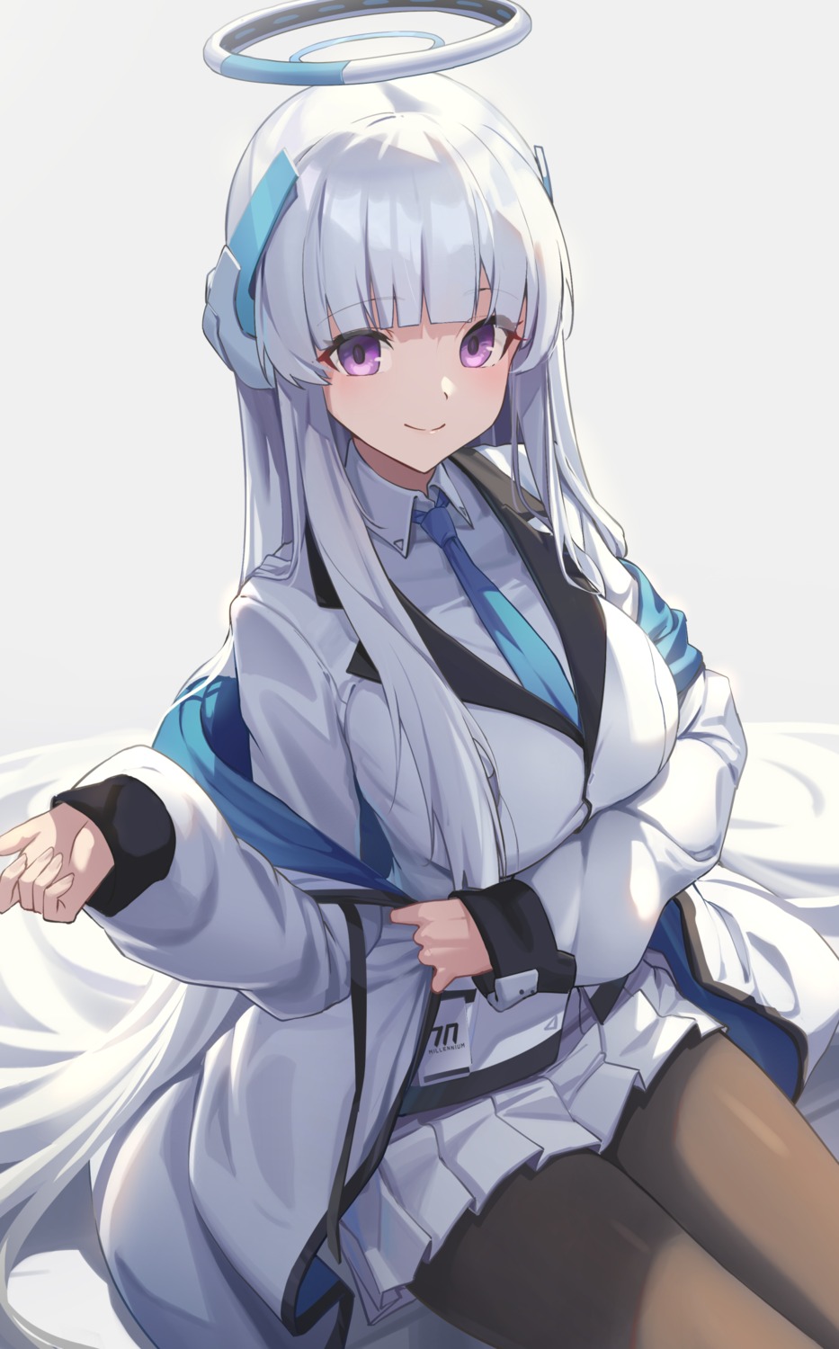blue_archive, halo, pantyhose, reulem, uniform, ushio_noa