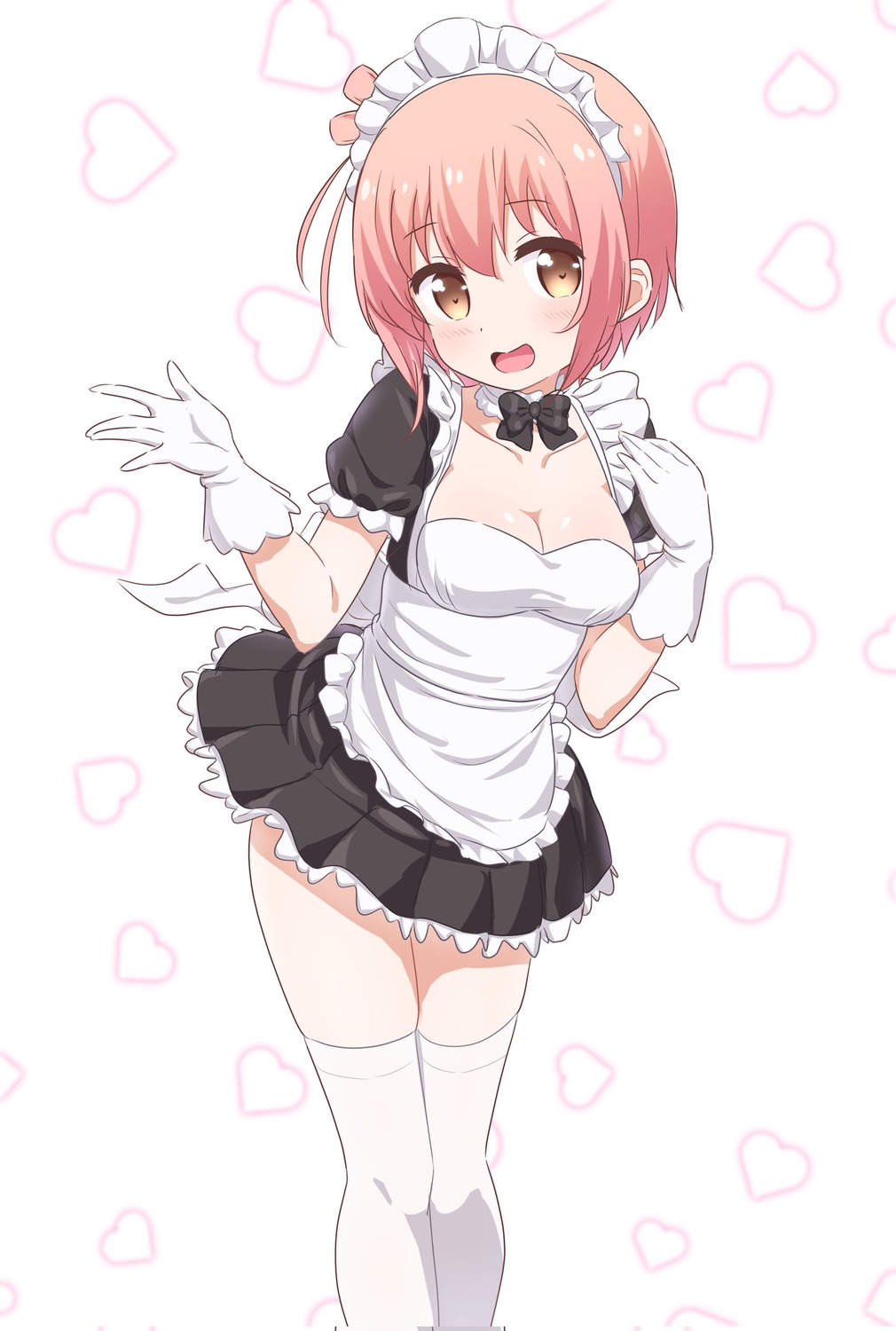 cleavage, ichinose_hana, maid, slow_start, thighhighs, warukusu