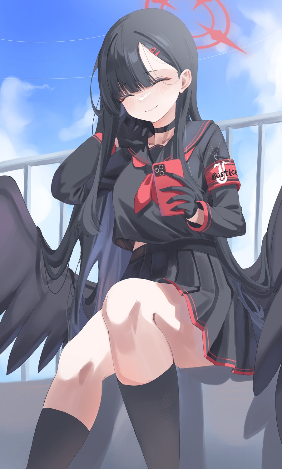 angel, blue_archive, cake_walker, nakamasa_ichika, seifuku, wings