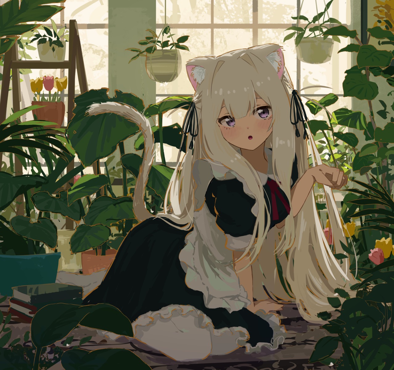 animal_ears, kgt_(pixiv12957613), maid, nekomimi, tail