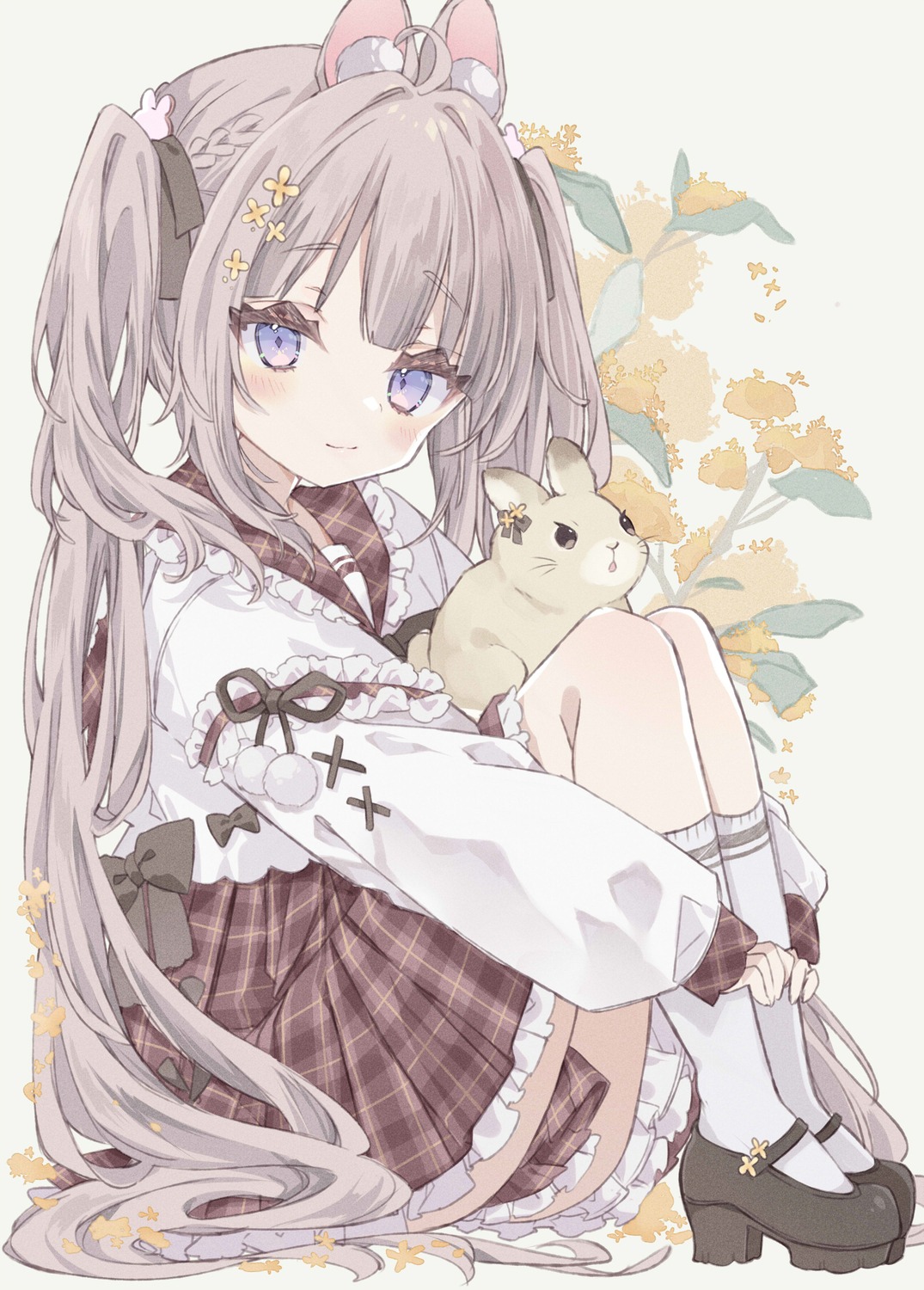 animal_ears, bunny_ears, lolita_fashion, skirt_lift, toma_tokage