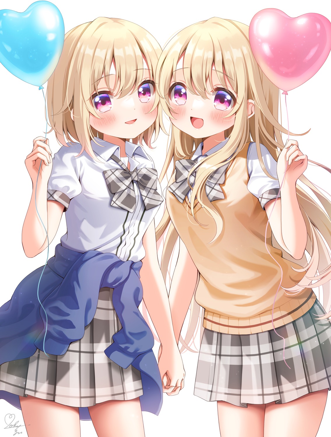 gochuumon_wa_usagi_desu_ka?, jinja_eru, jinja_natsume, mozukun43, seifuku, sweater, yuri