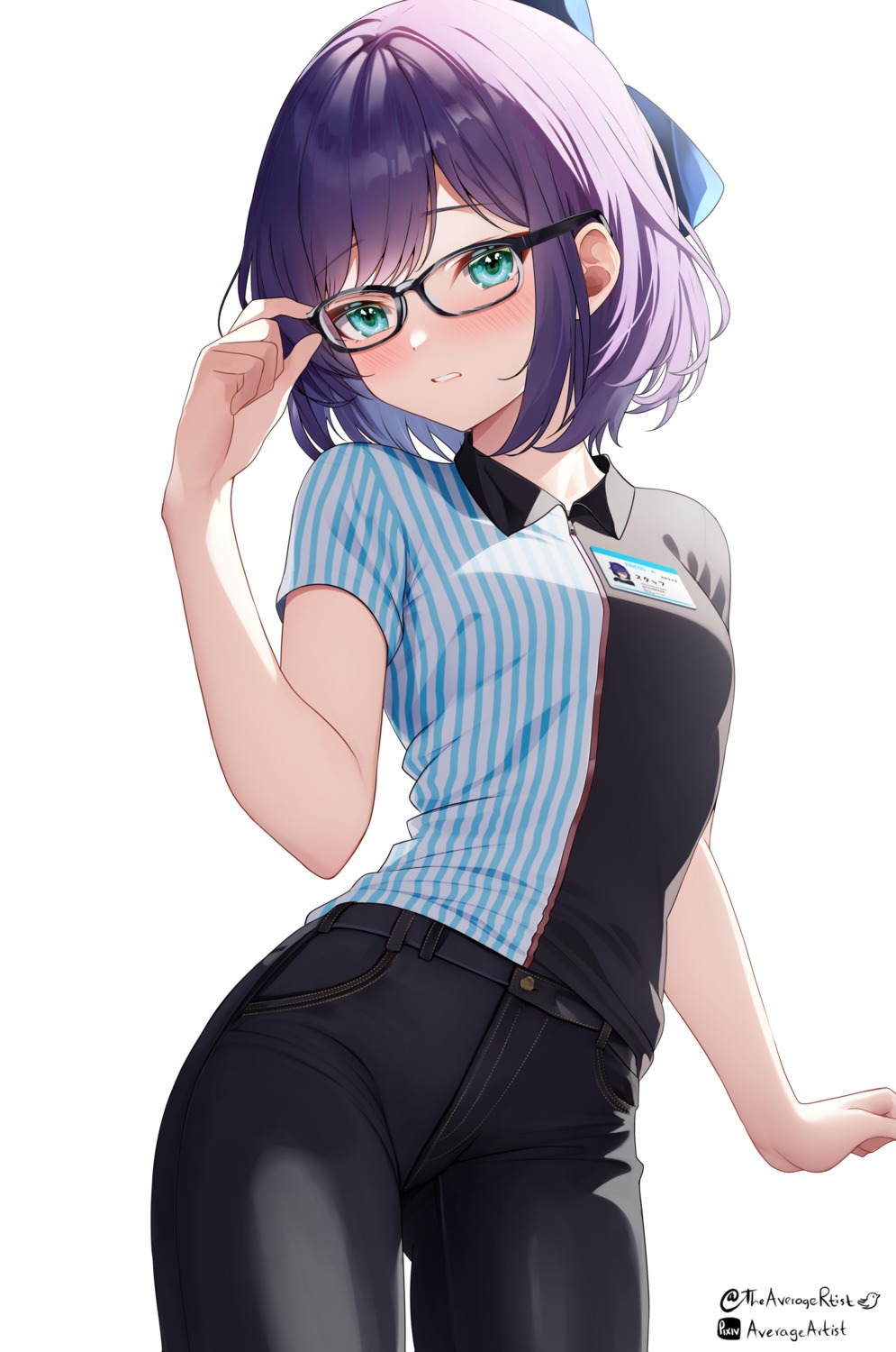 averageartist, hololive, megane, uniform, yuujin_a_(hololive)