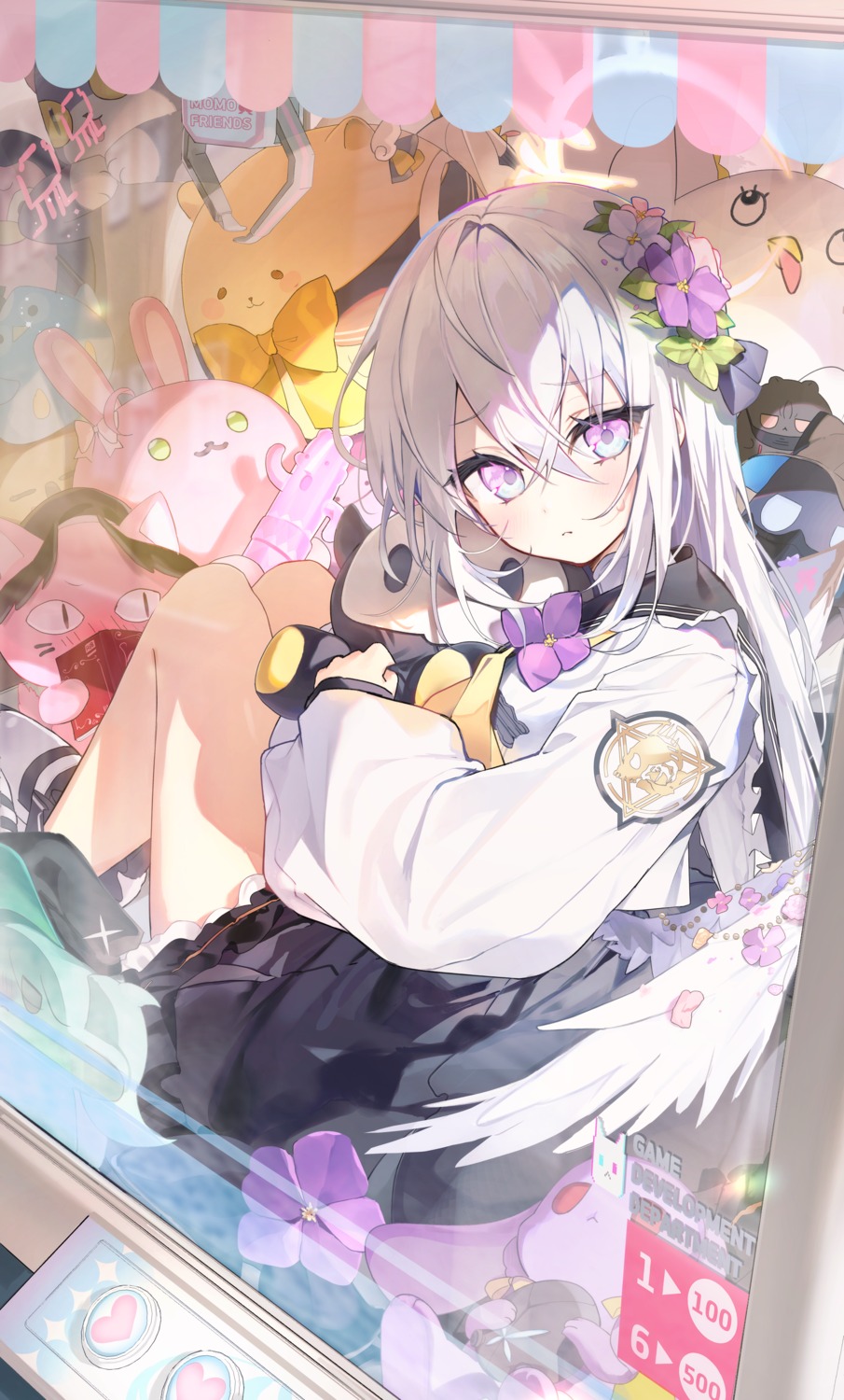 angel, blue_archive, miltea, seifuku, shirasu_azusa, wings