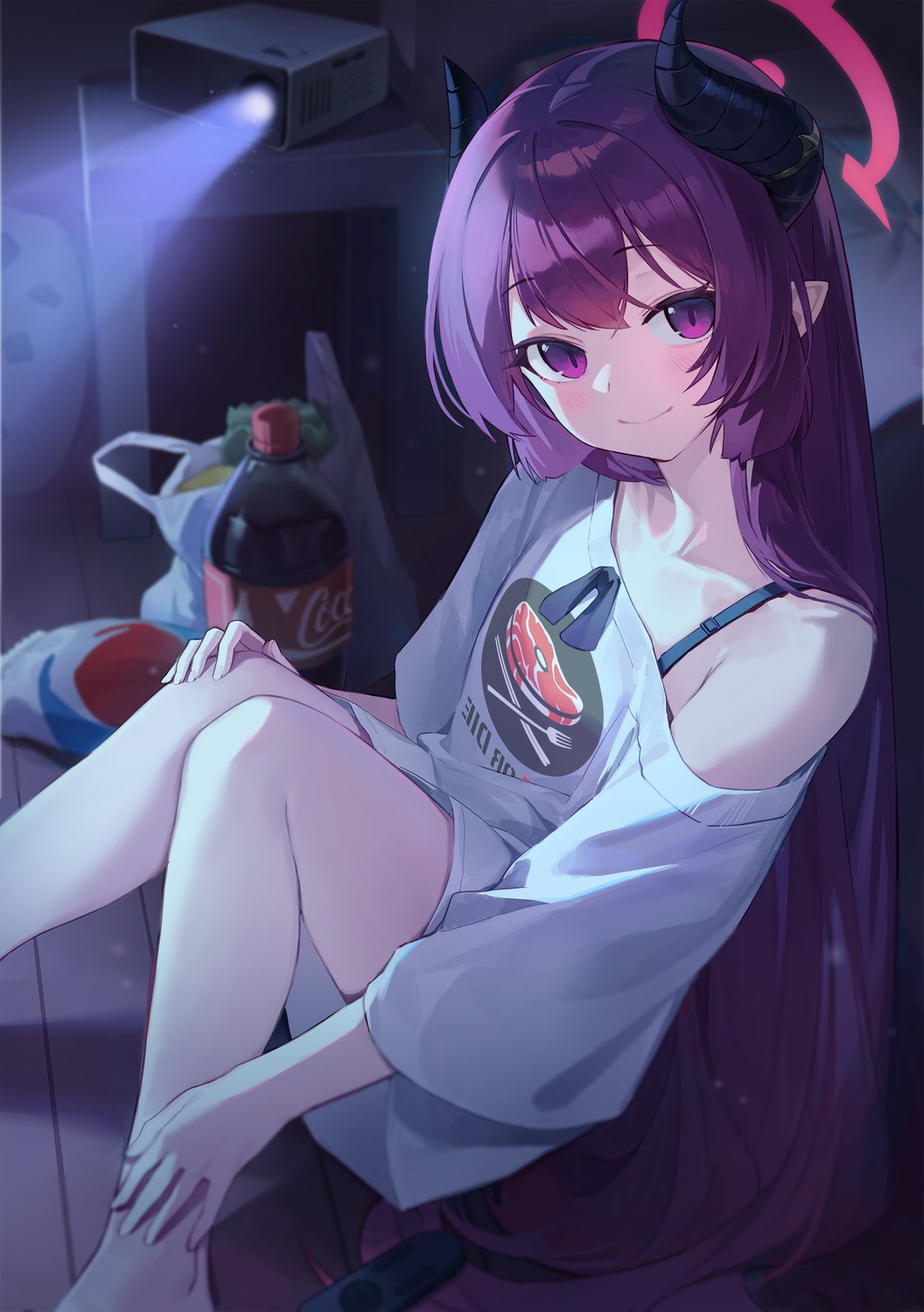 airi_(ugpv2858), akashi_junko, blue_archive, halo, horns, pointy_ears