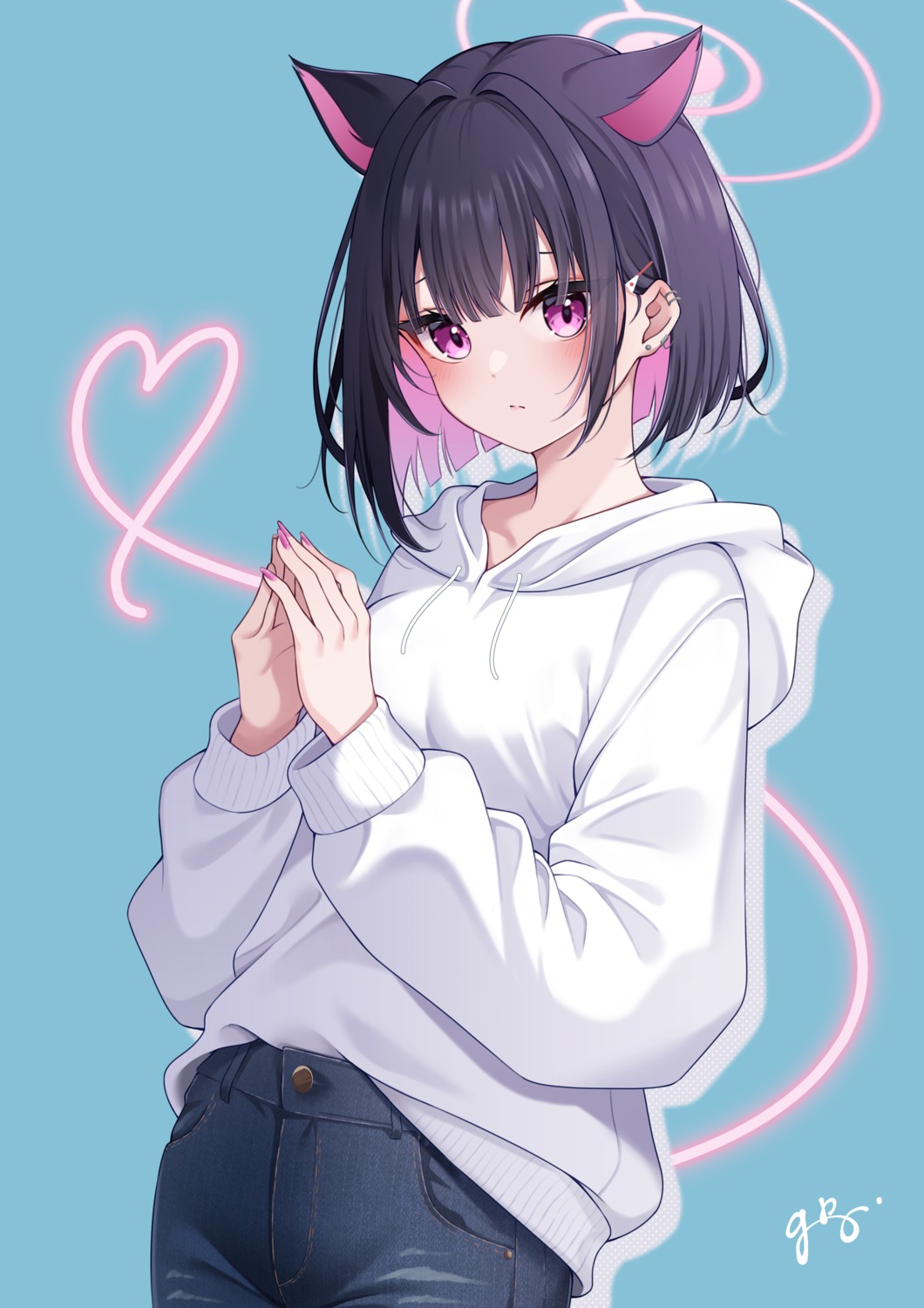 animal_ears, blue_archive, guri_(gri1211), halo, kyouyama_kazusa, nekomimi