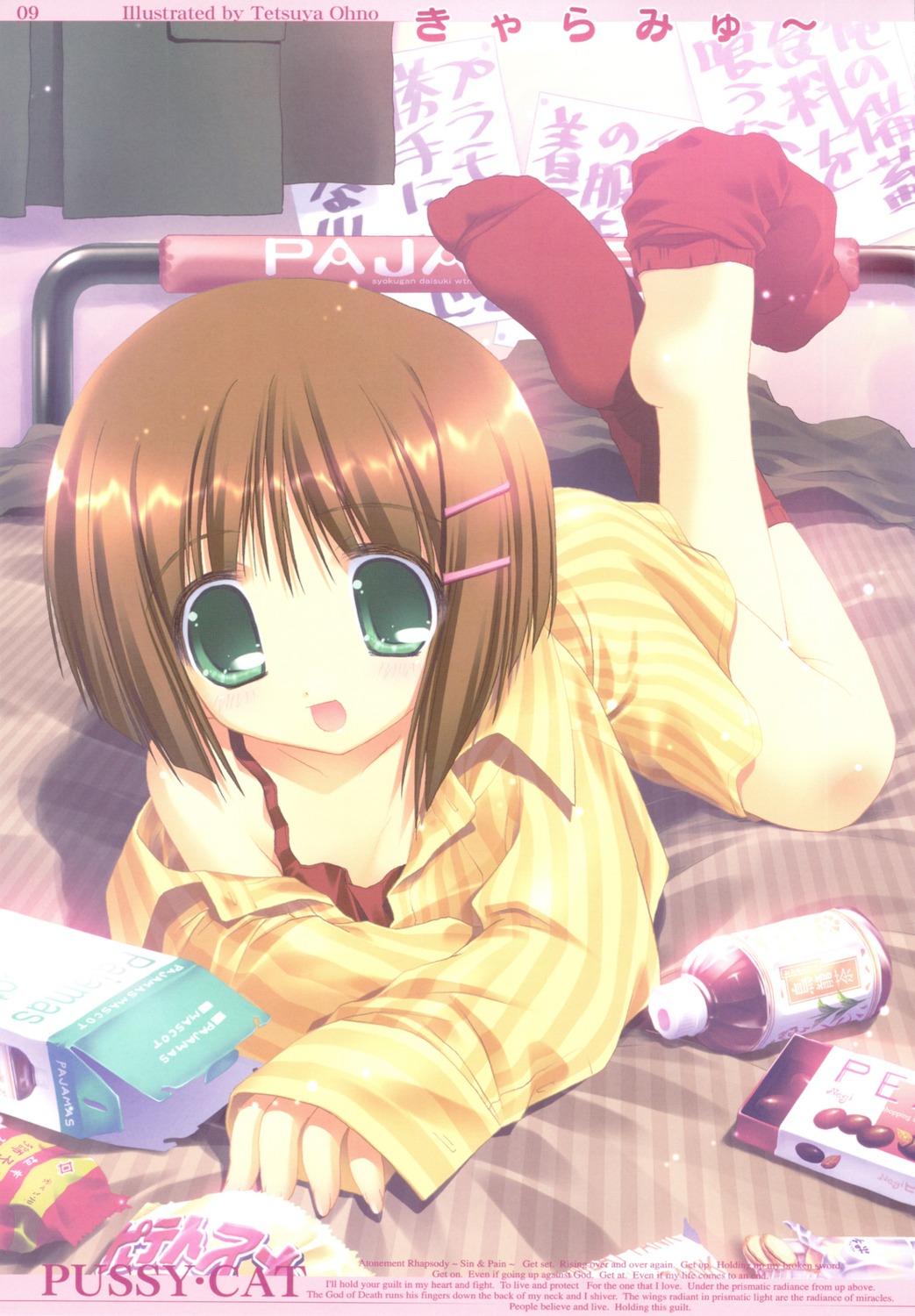 ohno_tetsuya, pajama, pussy_cat