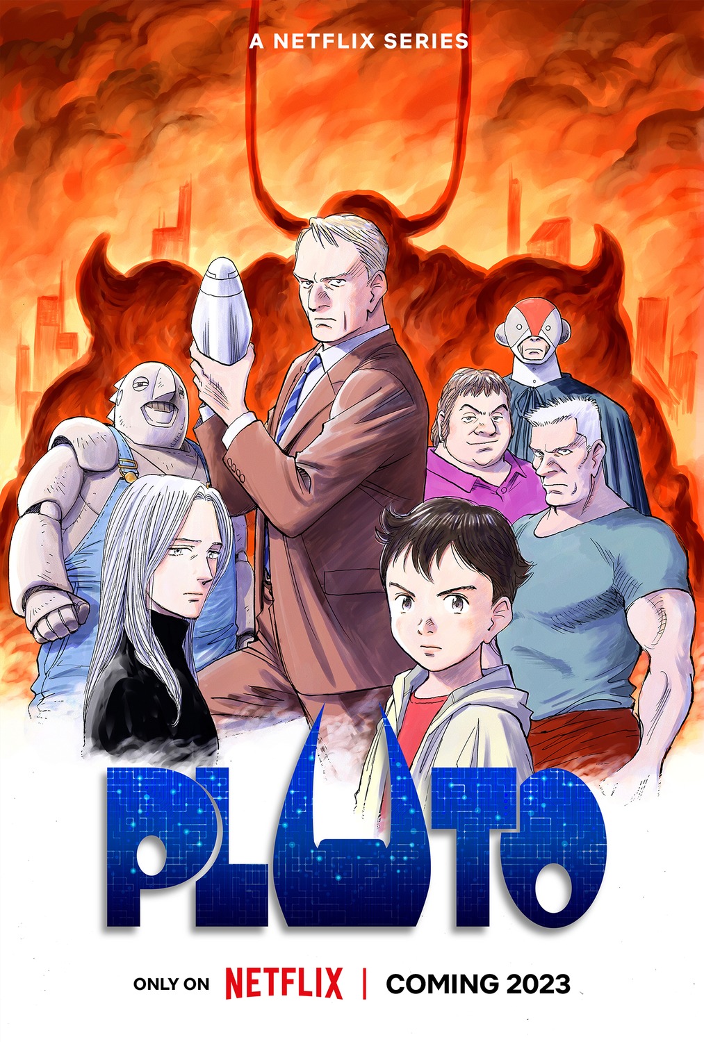 atom_(tetsuwan_atom), brando_(pluto), epsilon_(pluto), gesicht_(pluto), hercules_(pluto), horns, male, mont_blanc_(pluto), north_no._2_(pluto), pluto, urasawa_naoki