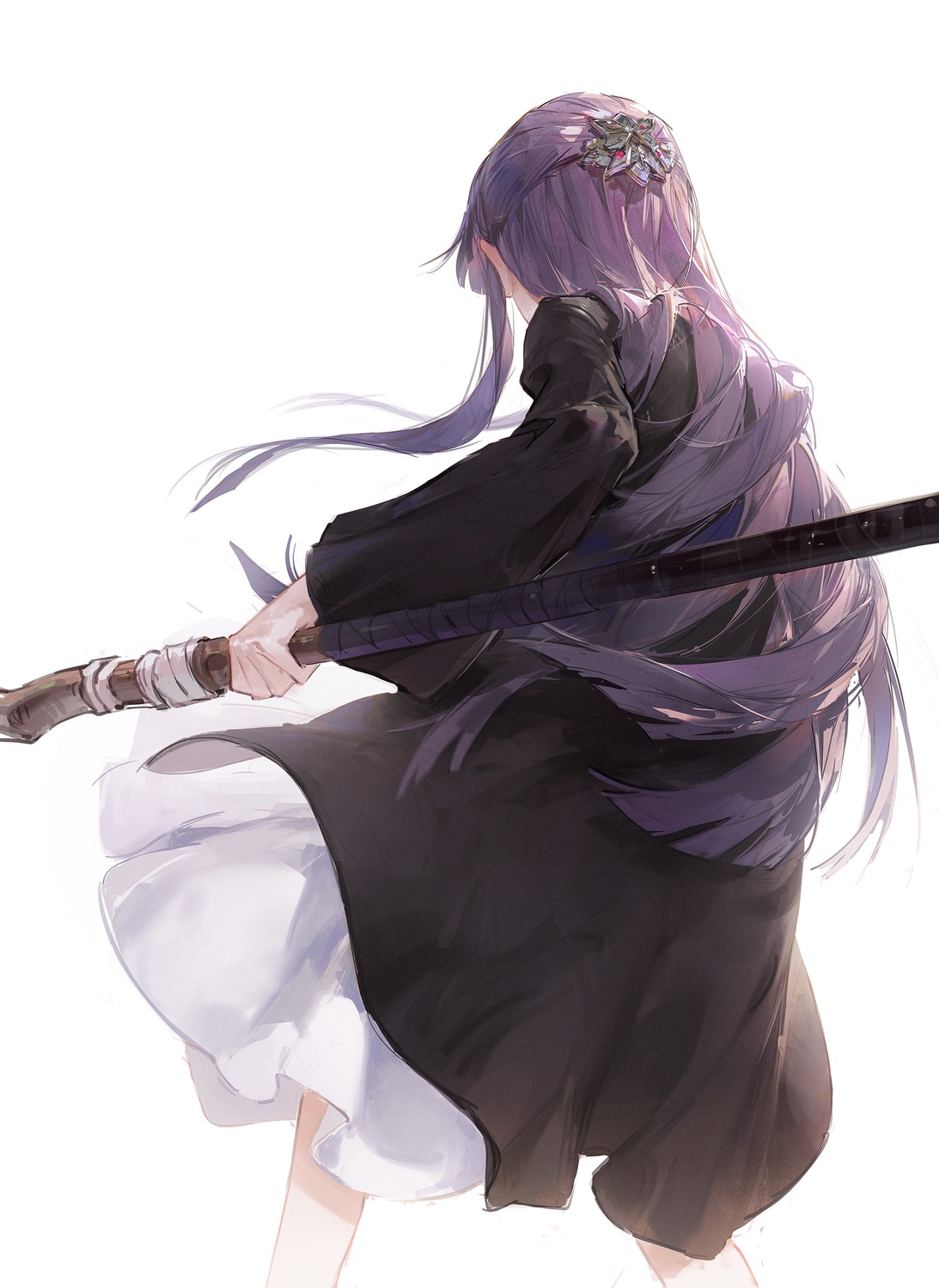 dinoartforame, dress, fern, sousou_no_frieren, weapon