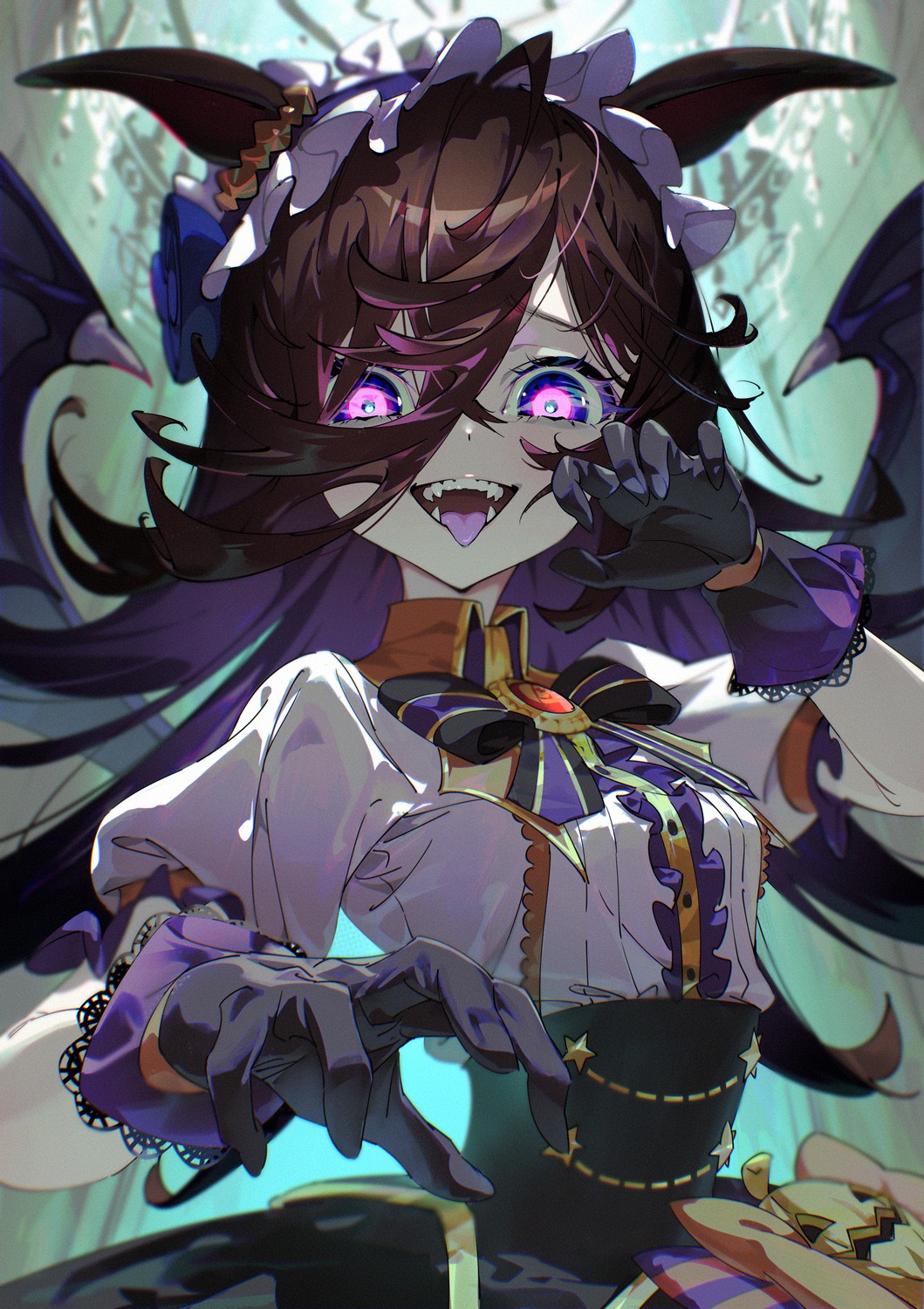 animal_ears, halloween, lolita_fashion, otokoe, rice_shower_(umamusume), uma_musume_pretty_derby, wings