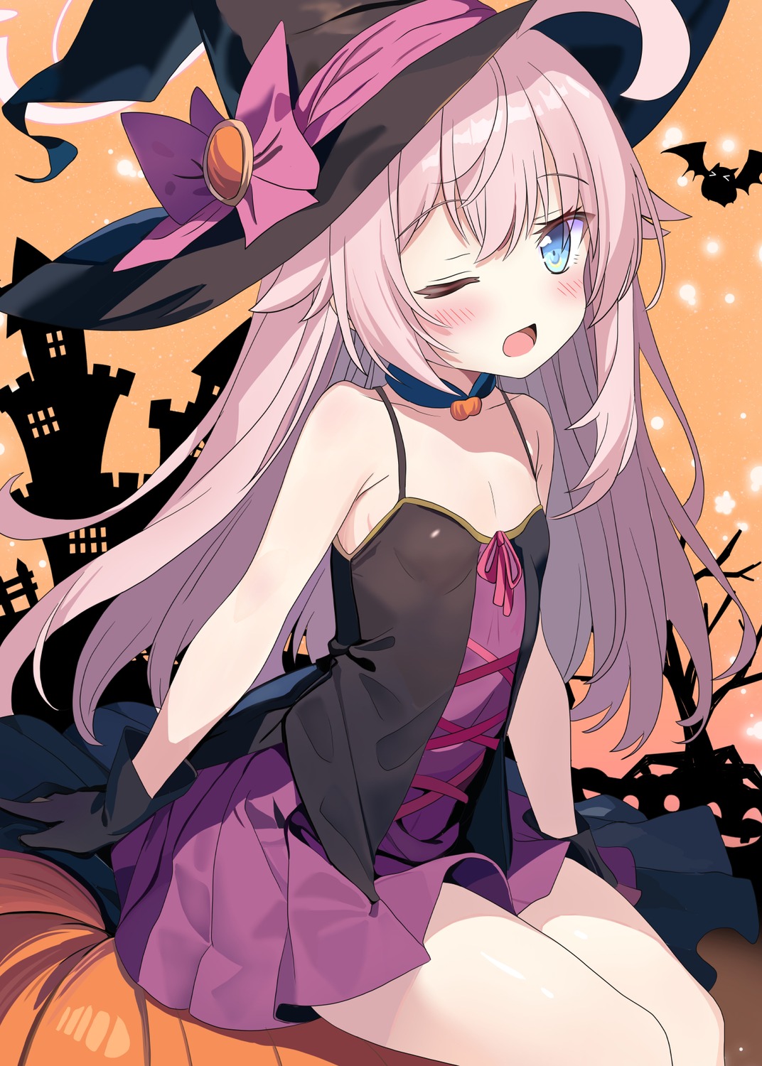 aruka_(alka_p1), blue_archive, halloween, halo, takanashi_hoshino, witch