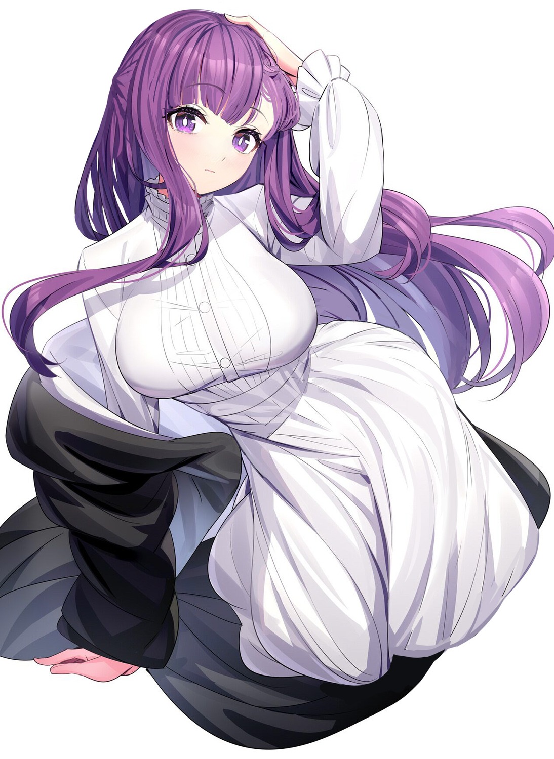 dress, fern, ririko_(zhuoyandesailaer), sousou_no_frieren