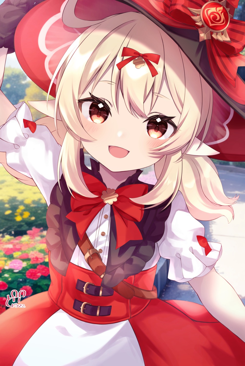dodosako, dress, genshin_impact, klee, pointy_ears