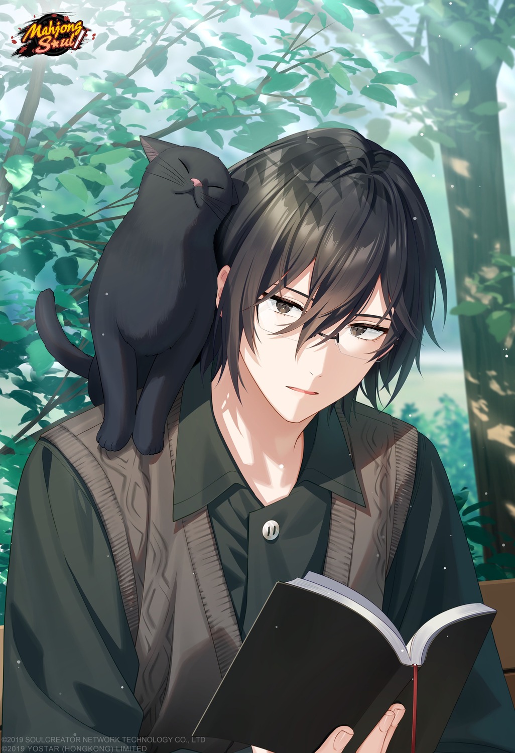 bshi_edayo, kisaragi_ren_(majsoul), majsoul, male, megane, neko, sweater