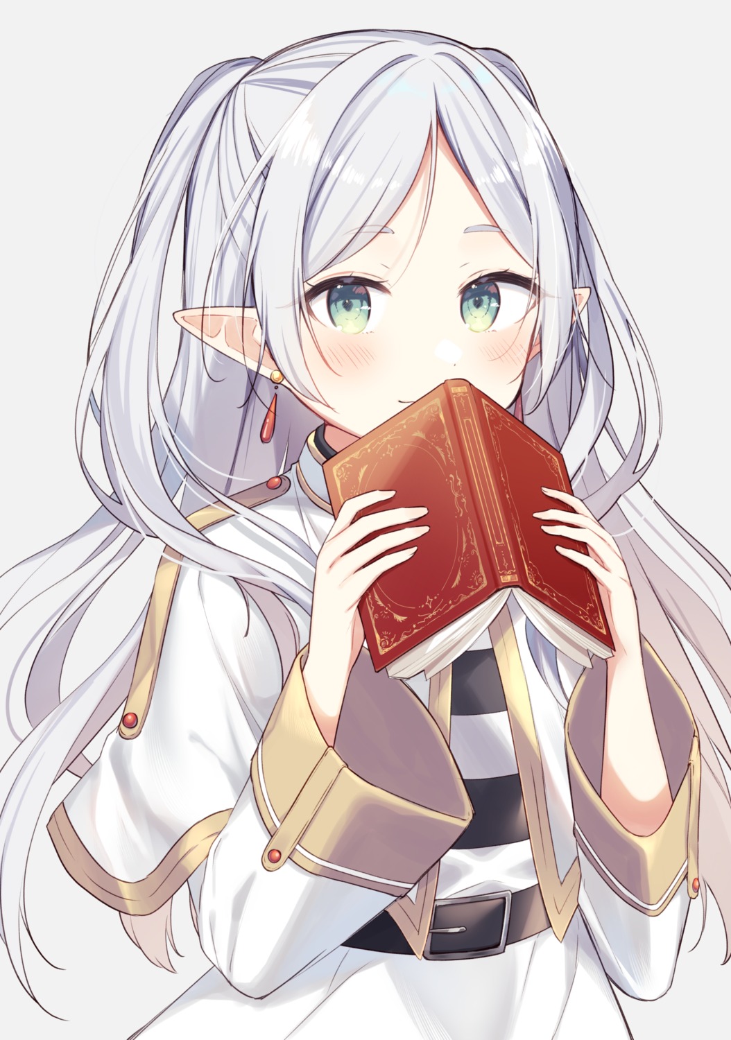 dress, elf, frieren, pointy_ears, shiino_sera, sousou_no_frieren