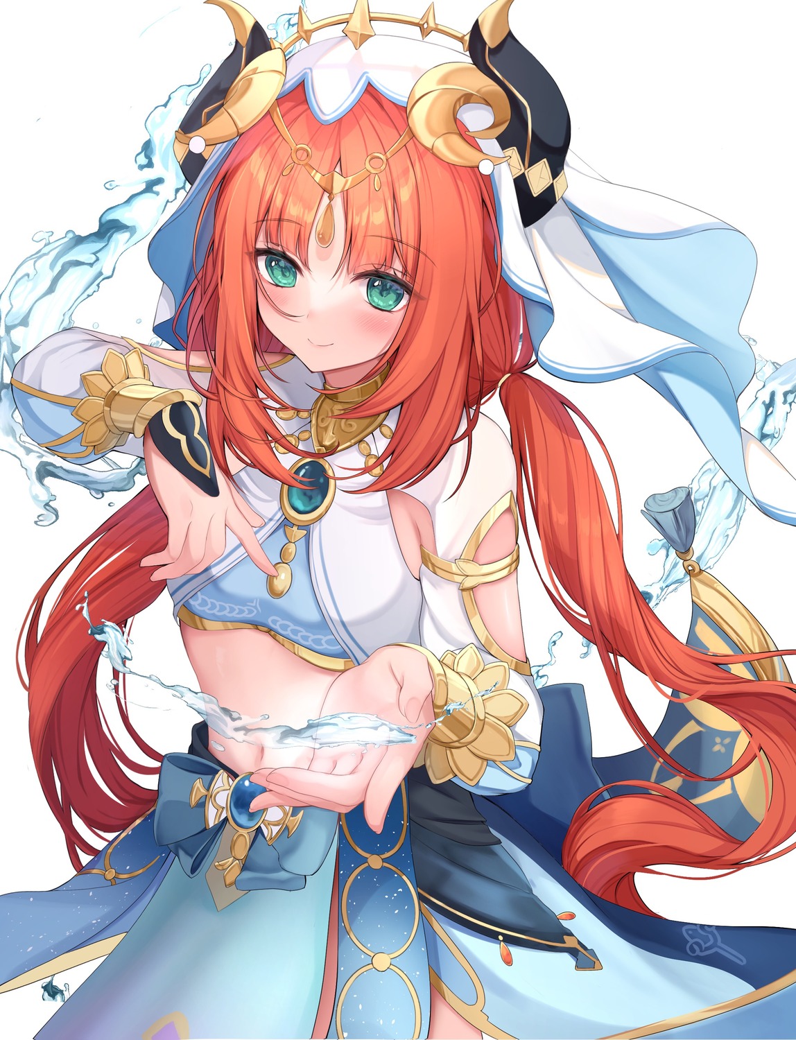 genshin_impact, horns, iruka3, nilou