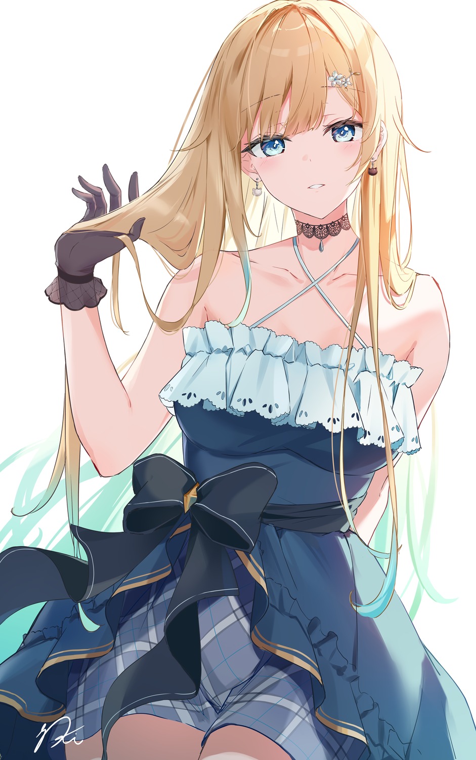 aizawa_ema, dress, no_bra, okishiro, vspo!