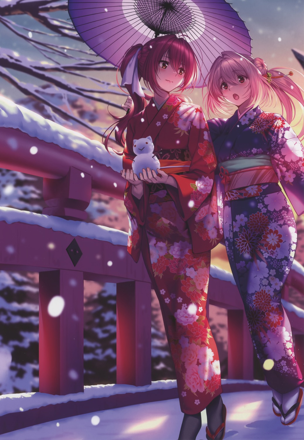 hanikami_kanojo, hiiragi_sano, kimono, myouga_satsuki, piromizu, umbrella