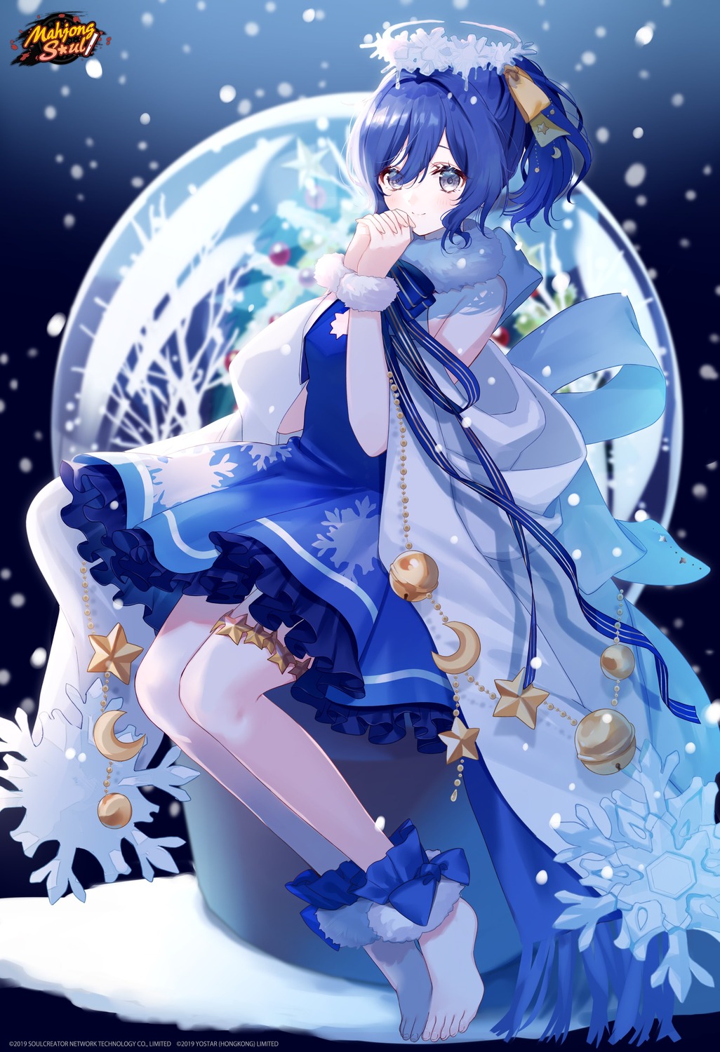 christmas, dress, garter, majsoul, misumi, nanami_reina