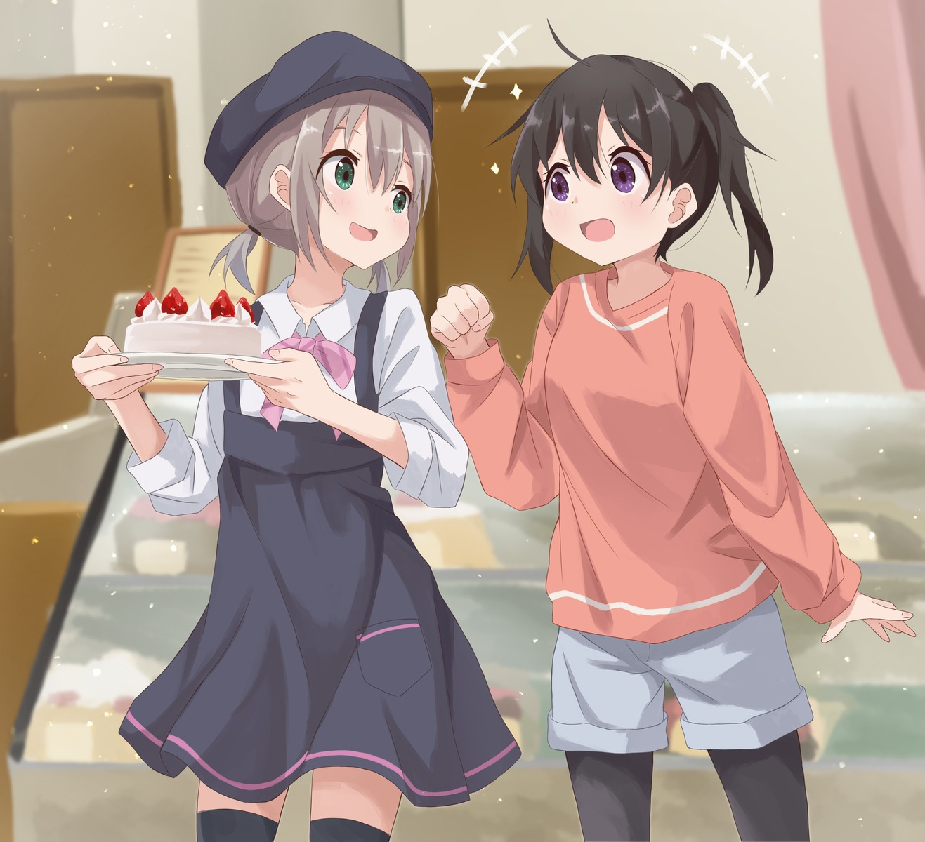 cs4126, kuraue_hinata, pantyhose, thighhighs, yama_no_susume, yukimura_aoi