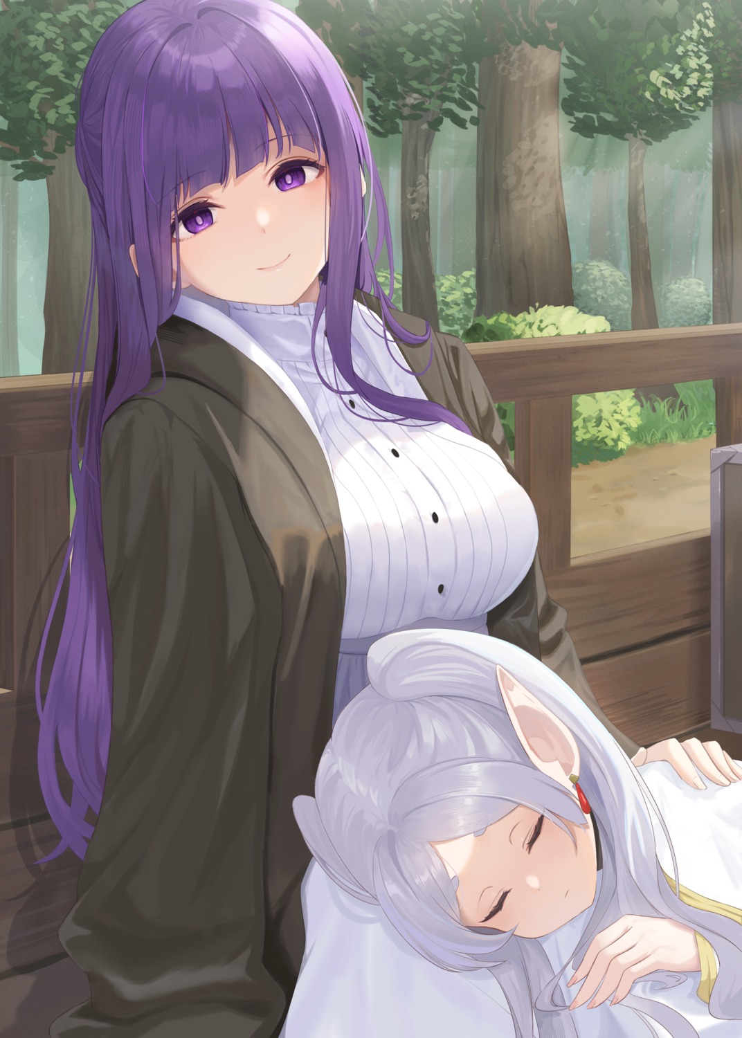 daily_(daily178900), dress, elf, fern, frieren, pointy_ears, sousou_no_frieren