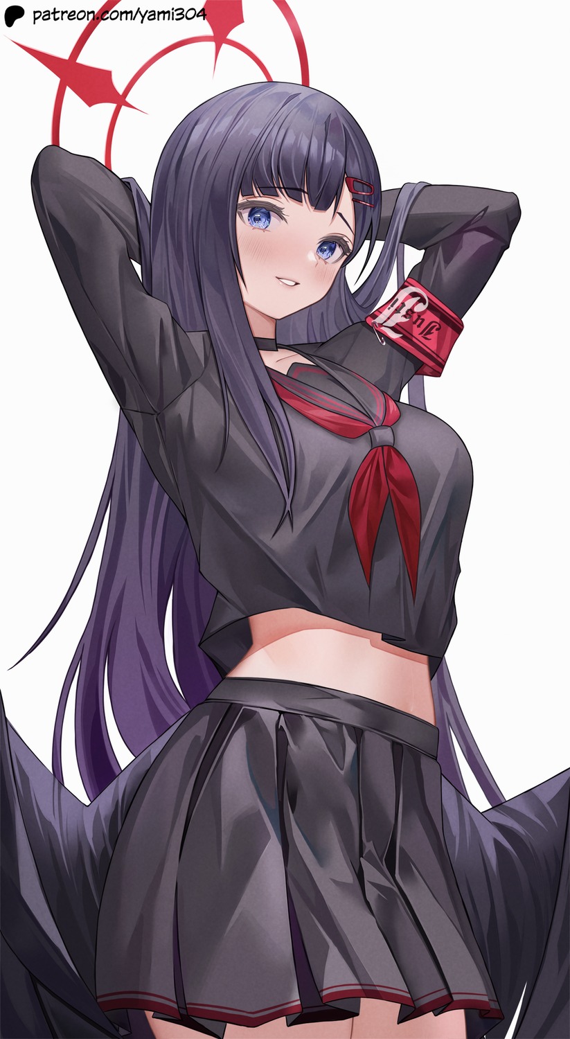 angel, blue_archive, nakamasa_ichika, seifuku, wings, yami_(rear4742)
