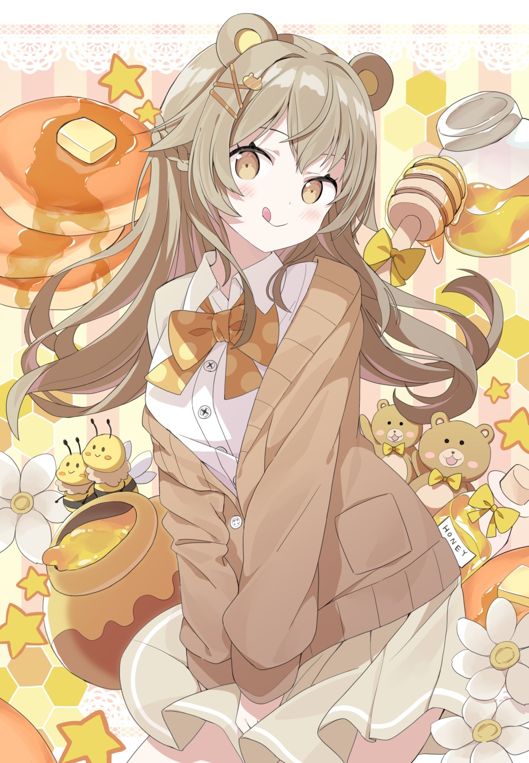 animal_ears, seifuku, sweater, tantan_men_(dragon)