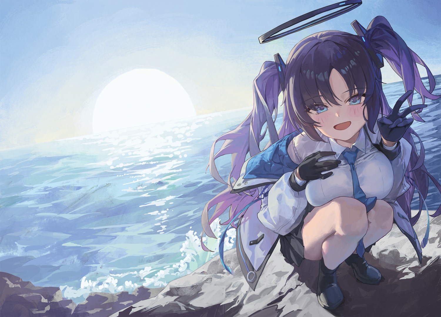 blue_archive, halo, hayase_yuuka, m.q_(mqkyrie), seifuku