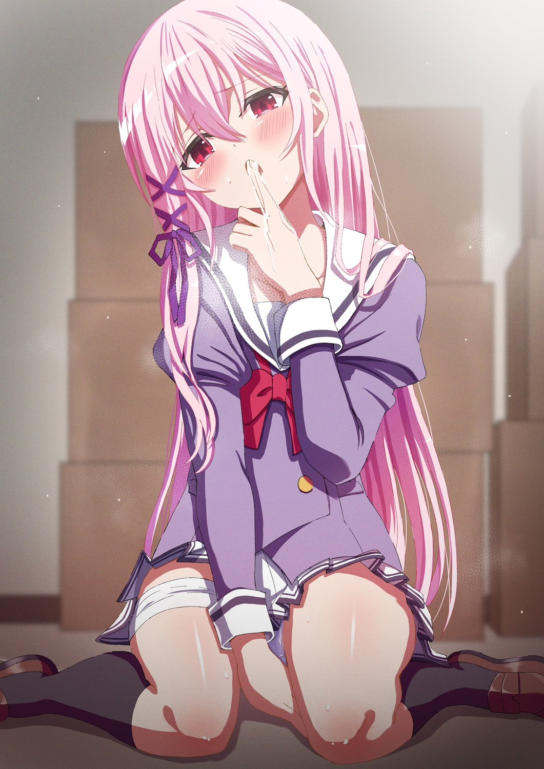 artina, bandages, engage_kiss, kisara_(engage_kiss), seifuku