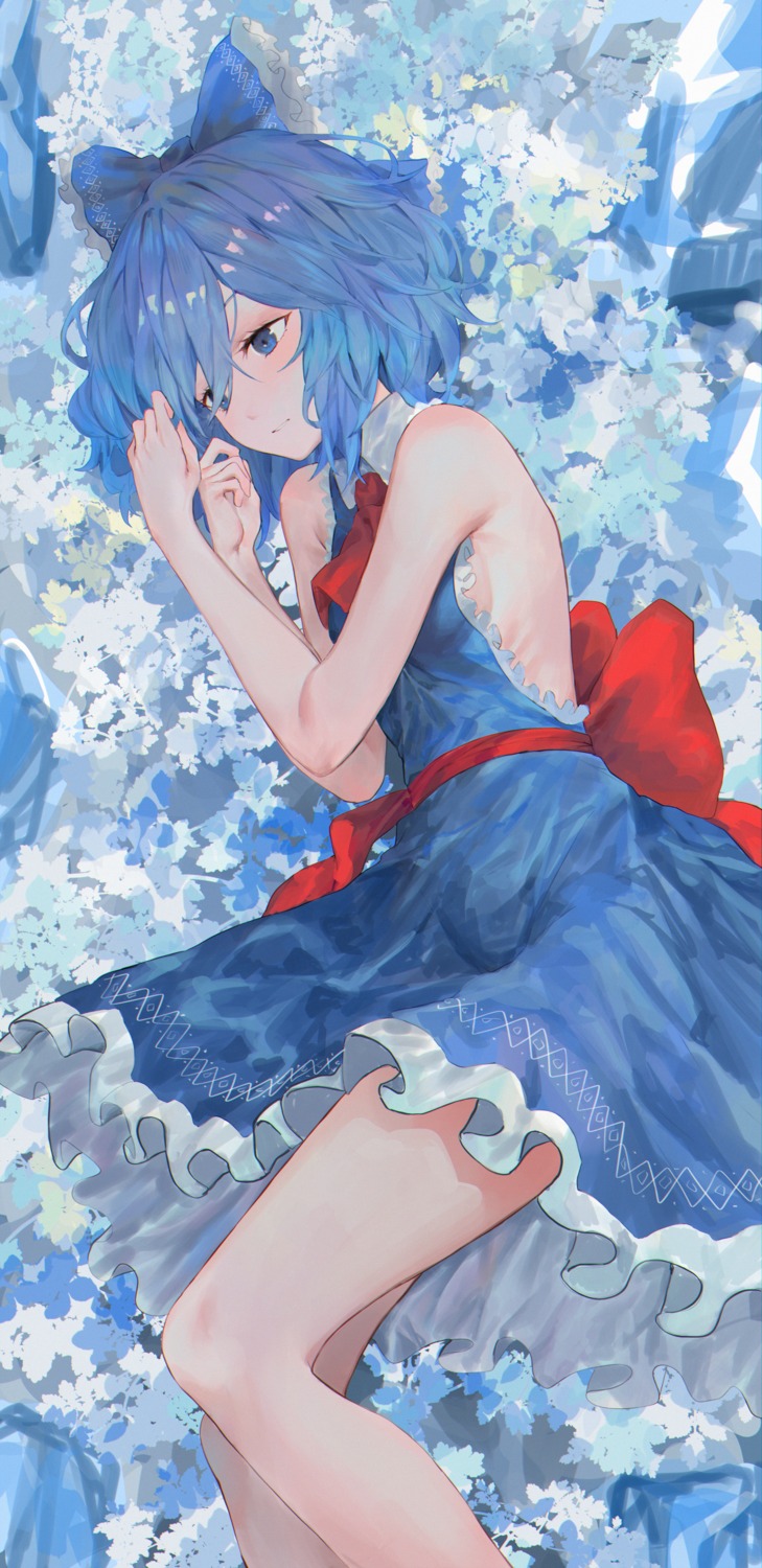 cirno, dress, kase_22, no_bra, touhou