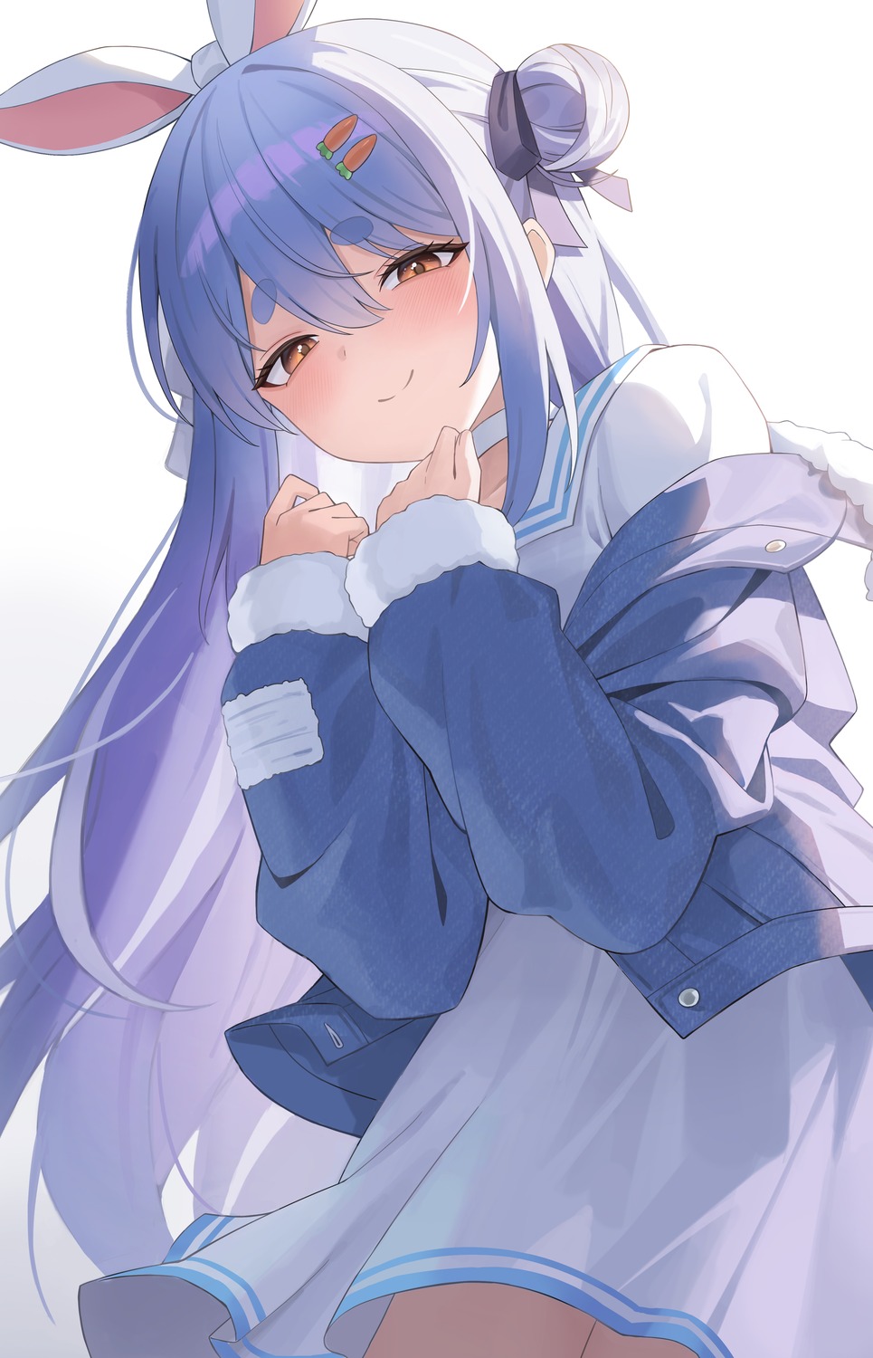animal_ears, beomko, bunny_ears, hololive, seifuku, usada_pekora