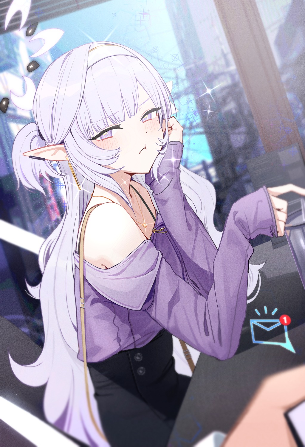 akeboshi_himari, blue_archive, halo, pointy_ears, zanya_000