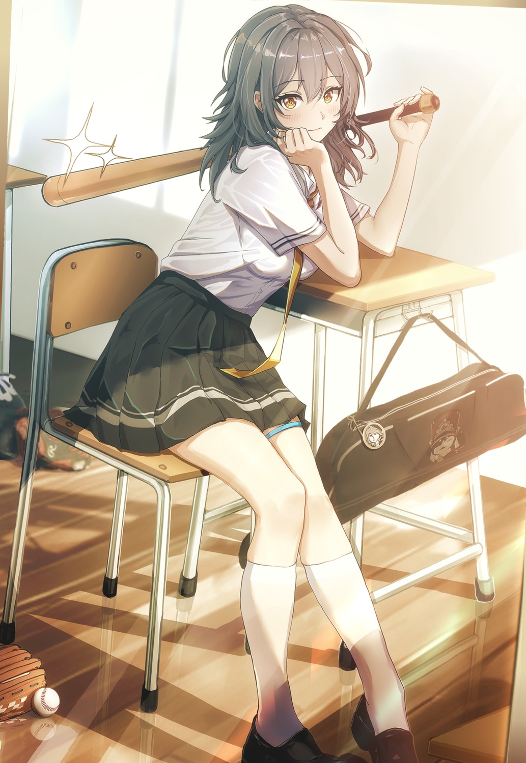 baseball, garter, honkai:_star_rail, seifuku, stelle, wangzili_shitoumen