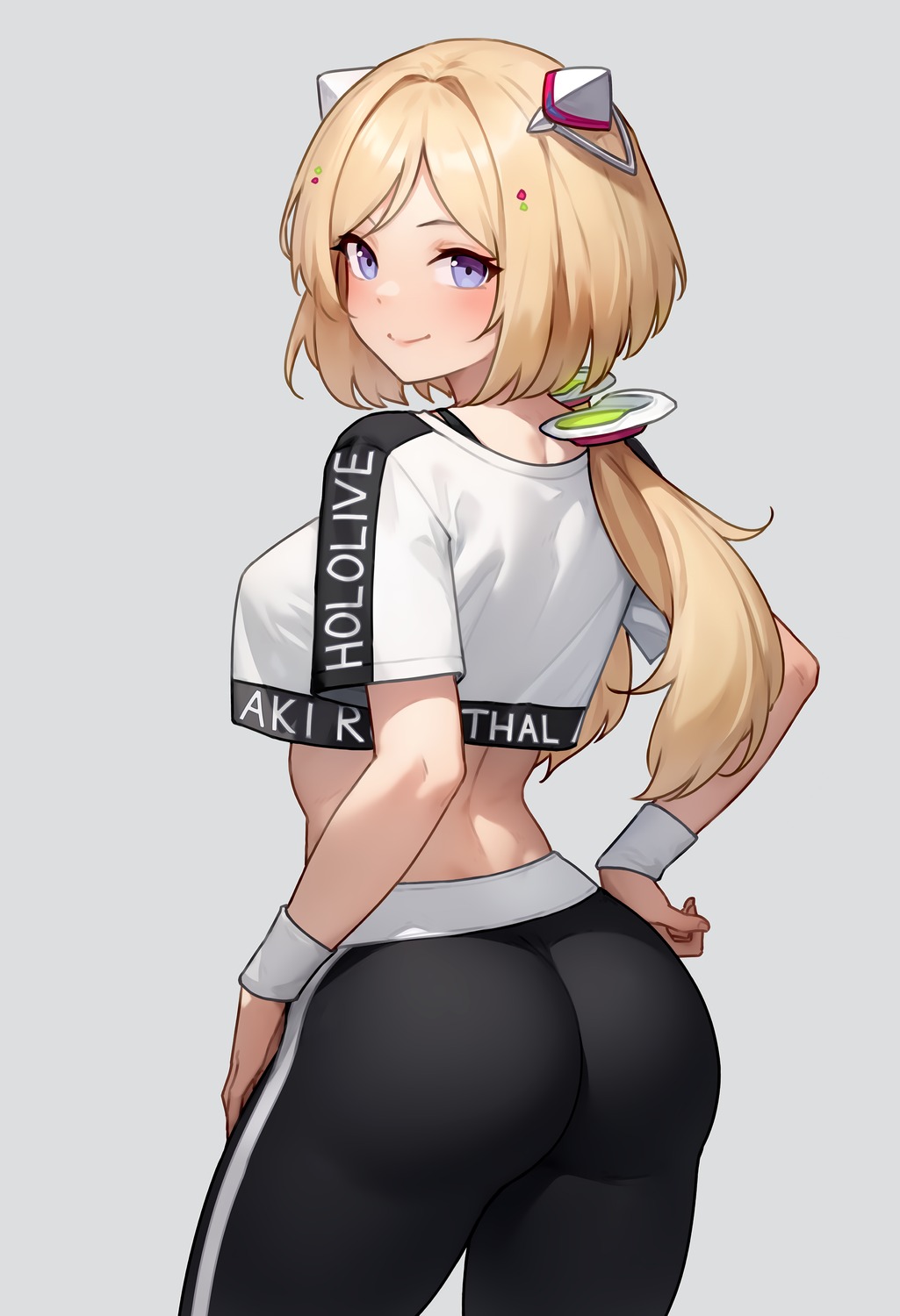 aki_rosenthal, ass, bluefield, gym_uniform, hololive, horns