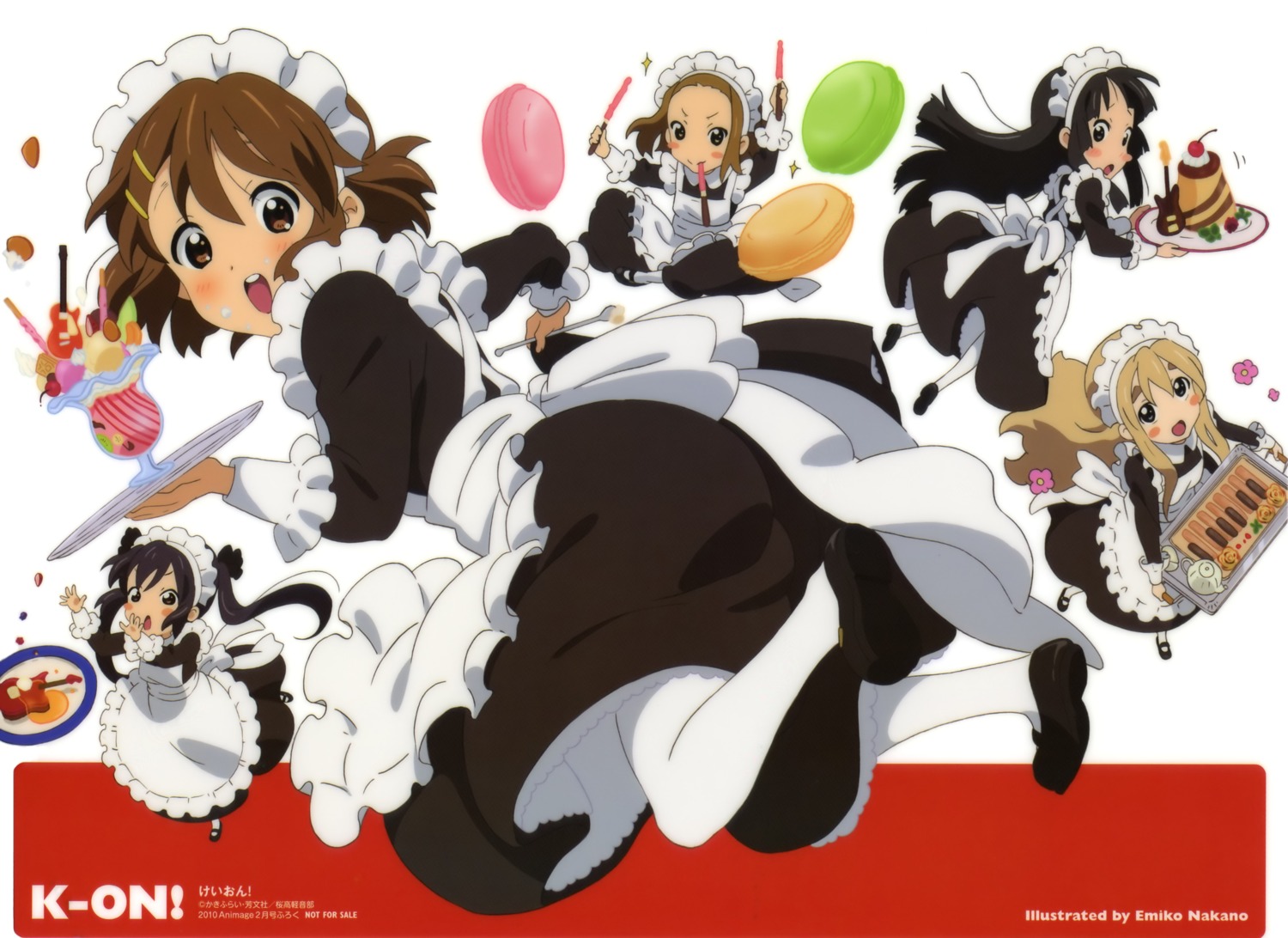 akiyama_mio, hirasawa_yui, k-on!, kotobuki_tsumugi, maid, nakano_azusa, nakano_emiko, pantyhose