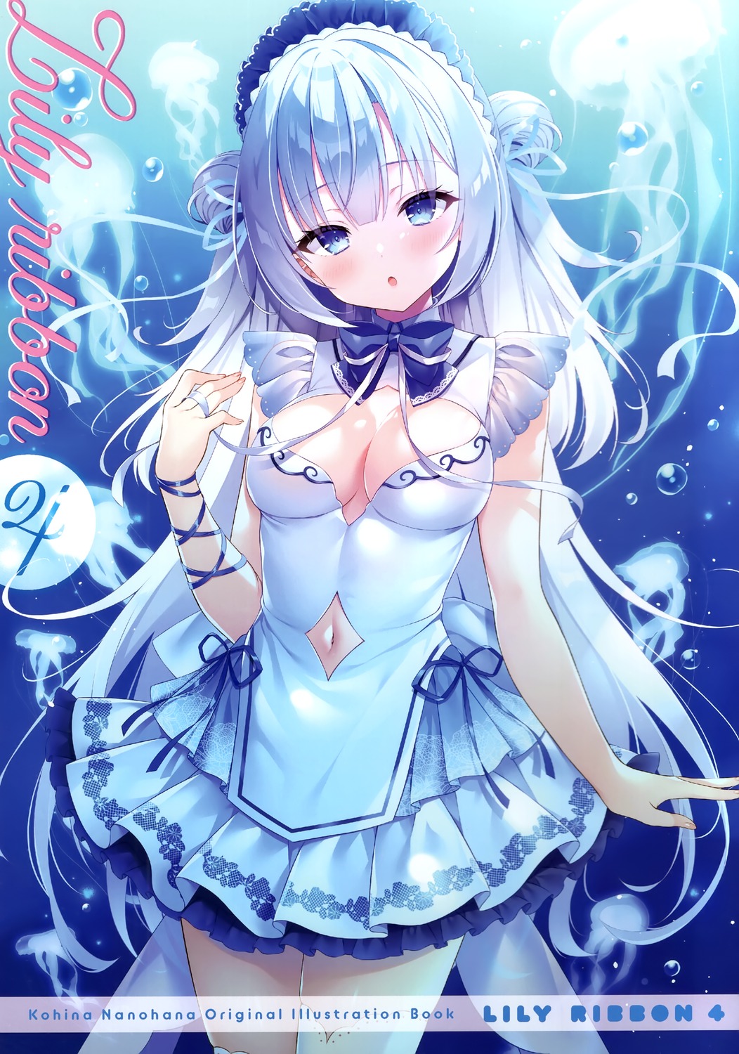 dress, nanohana_kohina, no_bra, thighhighs