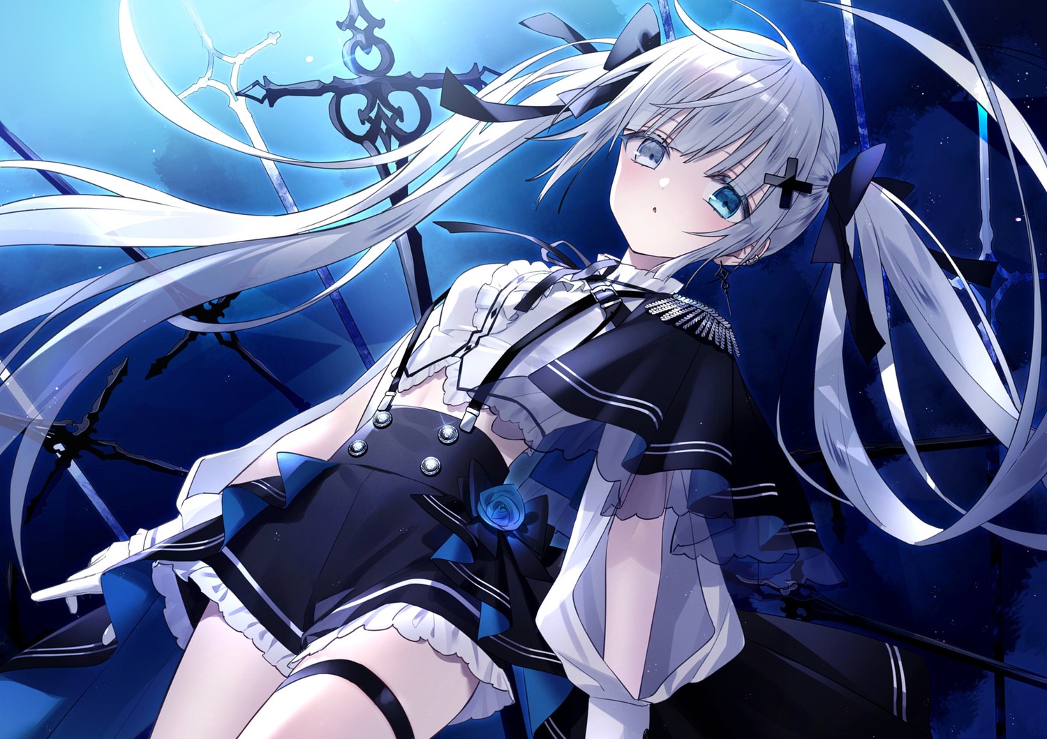 garter, heterochromia, kazune_haka, lolita_fashion, see_through, weapon