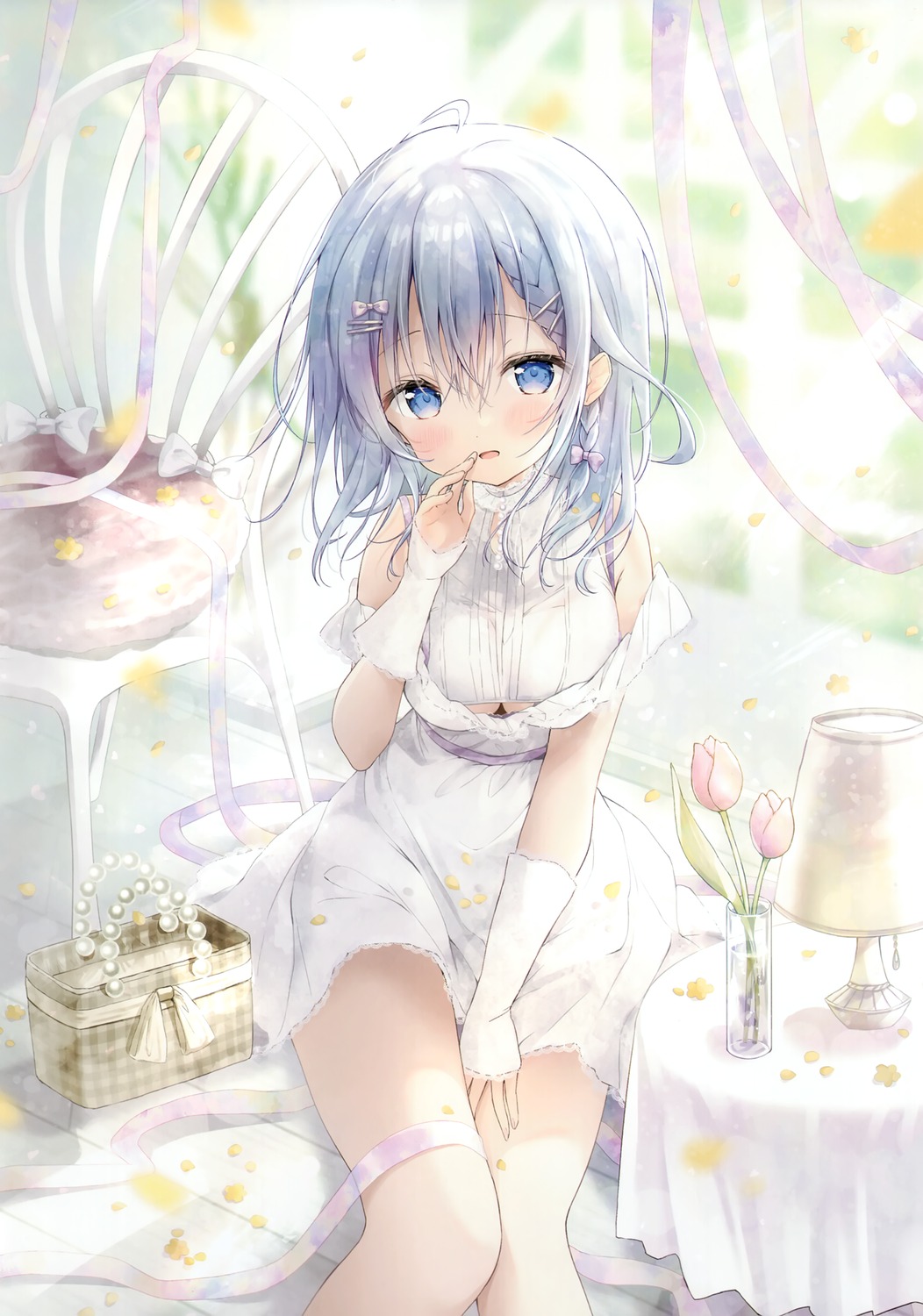 ame_usagi, amedama_con, dress, mio_(amedama_con), underboob