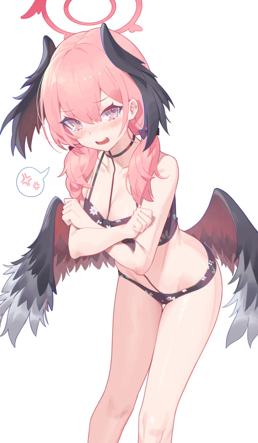 bikini, blue_archive, halo, hop3, shimoe_koharu, swimsuits, wings