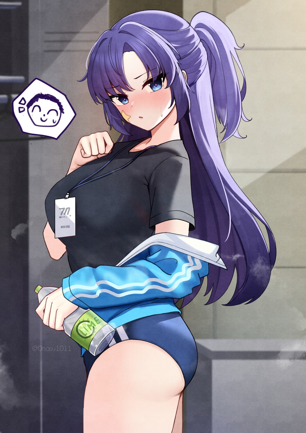 blue_archive, buruma, gym_uniform, hayase_yuuka, nassss, tattoo