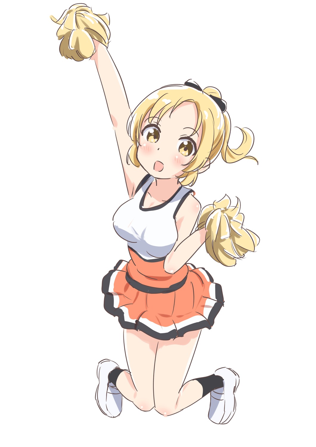 anima_yell!, cheerleader, sawatari_uki, sketch, warukusu