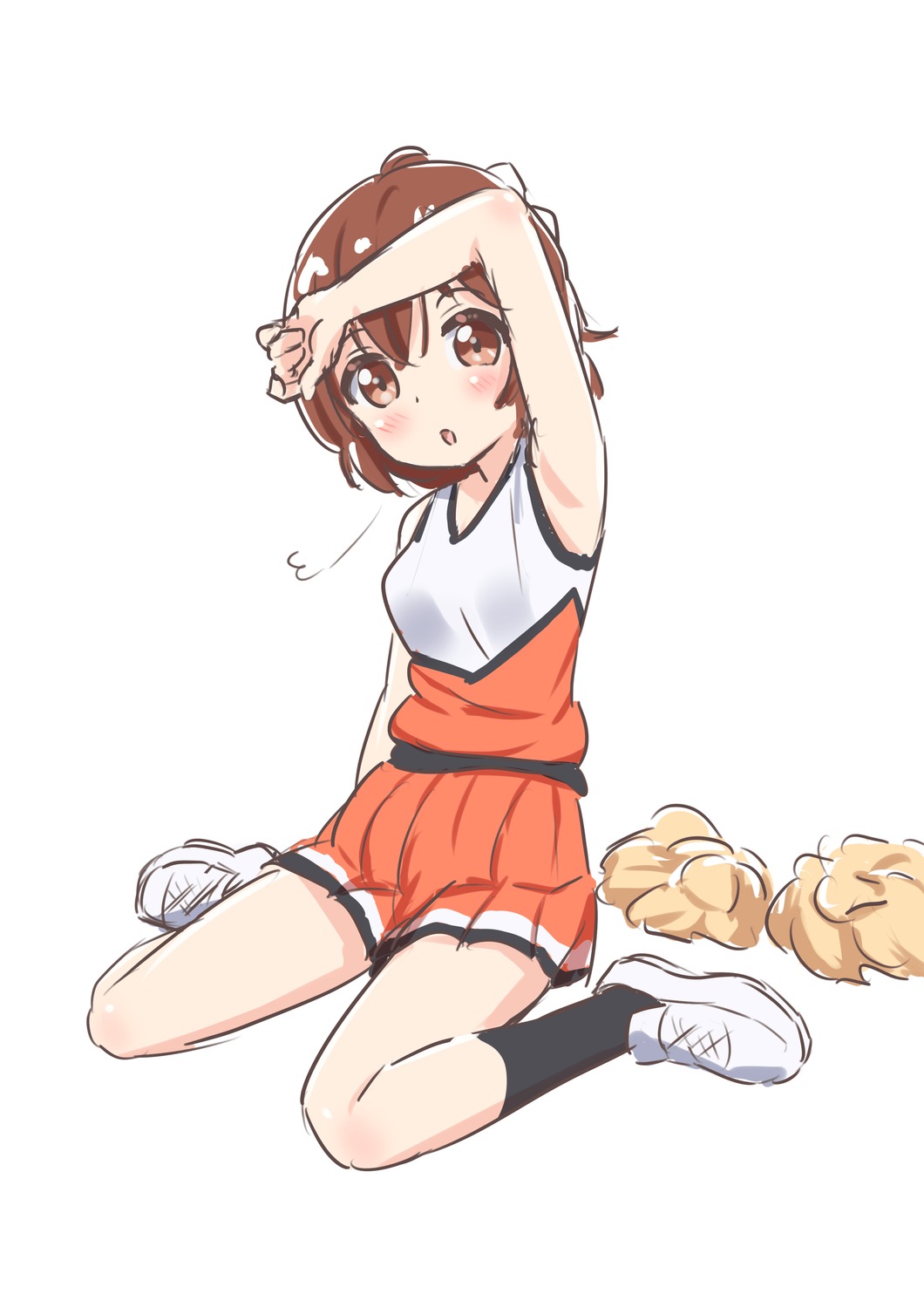 anima_yell!, cheerleader, sketch, tatejima_kotetsu, warukusu