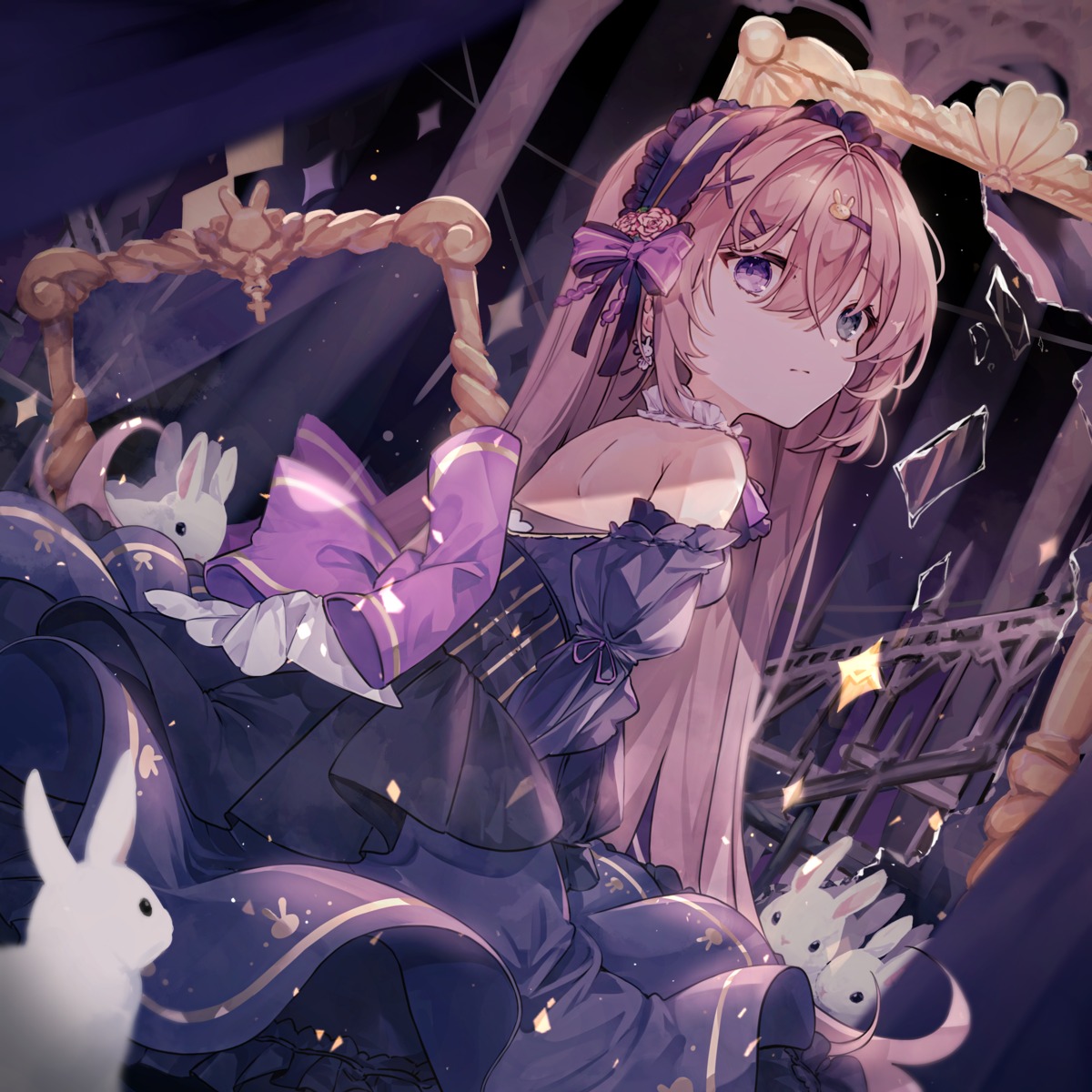 dress, gothic_lolita, heterochromia, lolita_fashion, miyu_(miy_u1308)