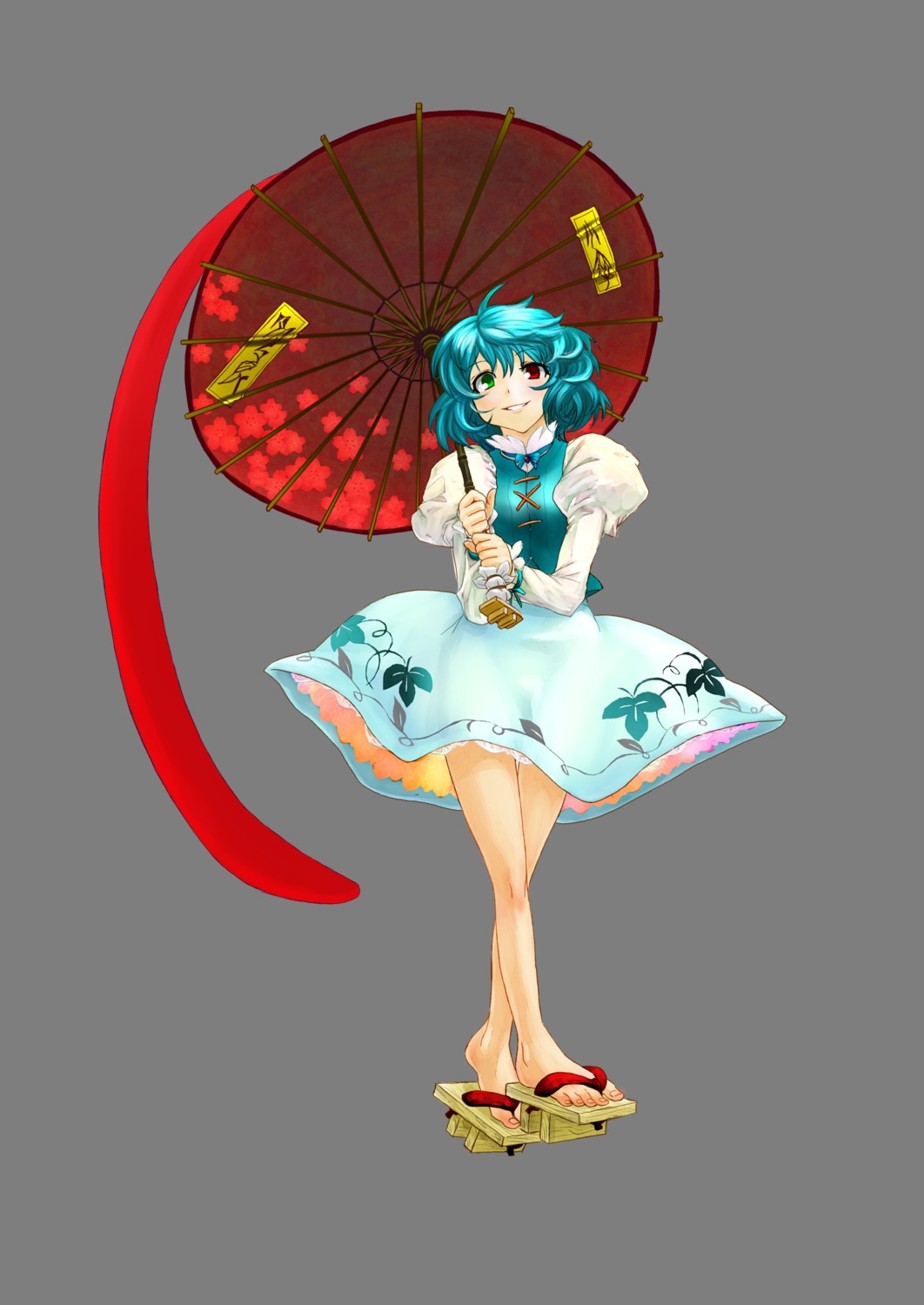 hebina_masayoshi, heterochromia, tatara_kogasa, touhou, transparent_png