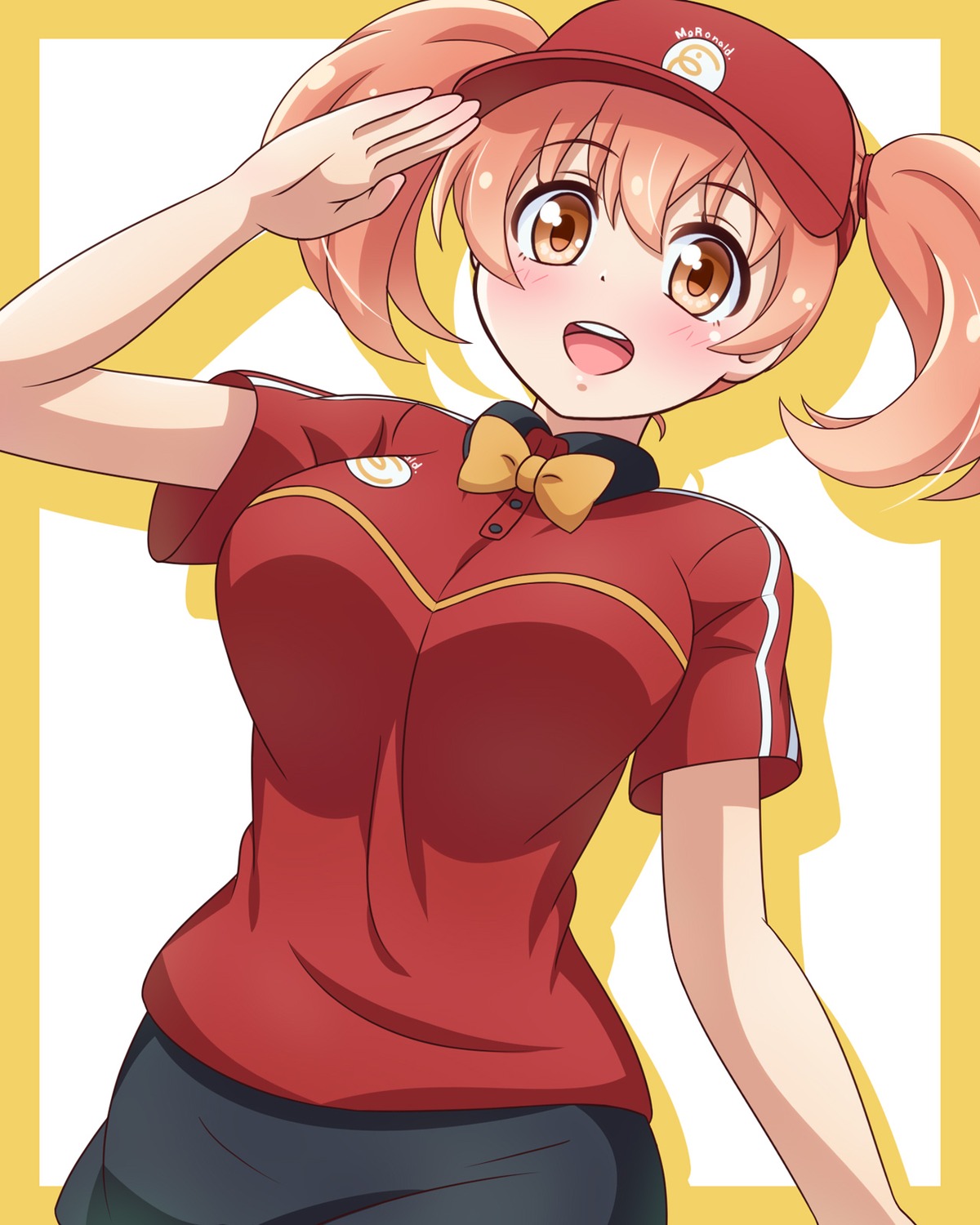 hataraku_maou-sama!, sasaki_chiho, uniform, waitress, yosuzu