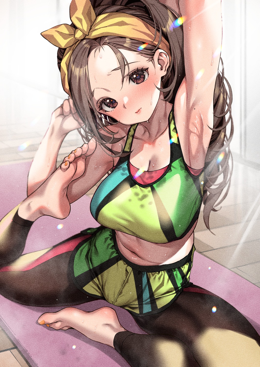 cleavage, feet, gym_uniform, kink, wet