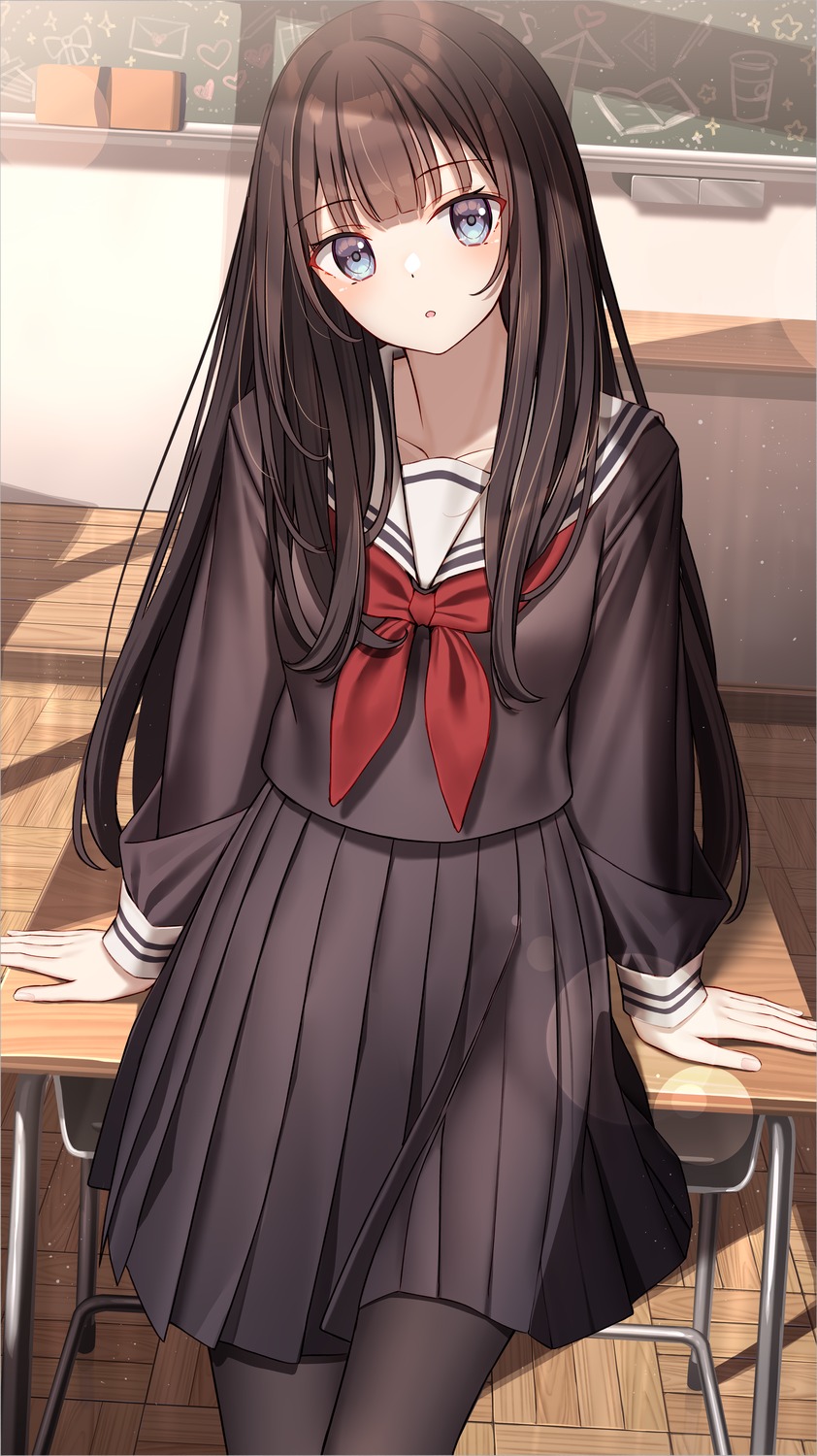 hiyori_(huyunora), huyunora, pantyhose, seifuku