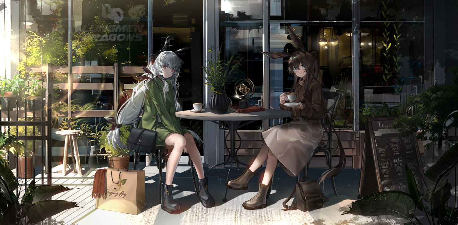 amiya_(arknights), animal_ears, arknights, bunny_ears, weedy_(arknights), zeklewa