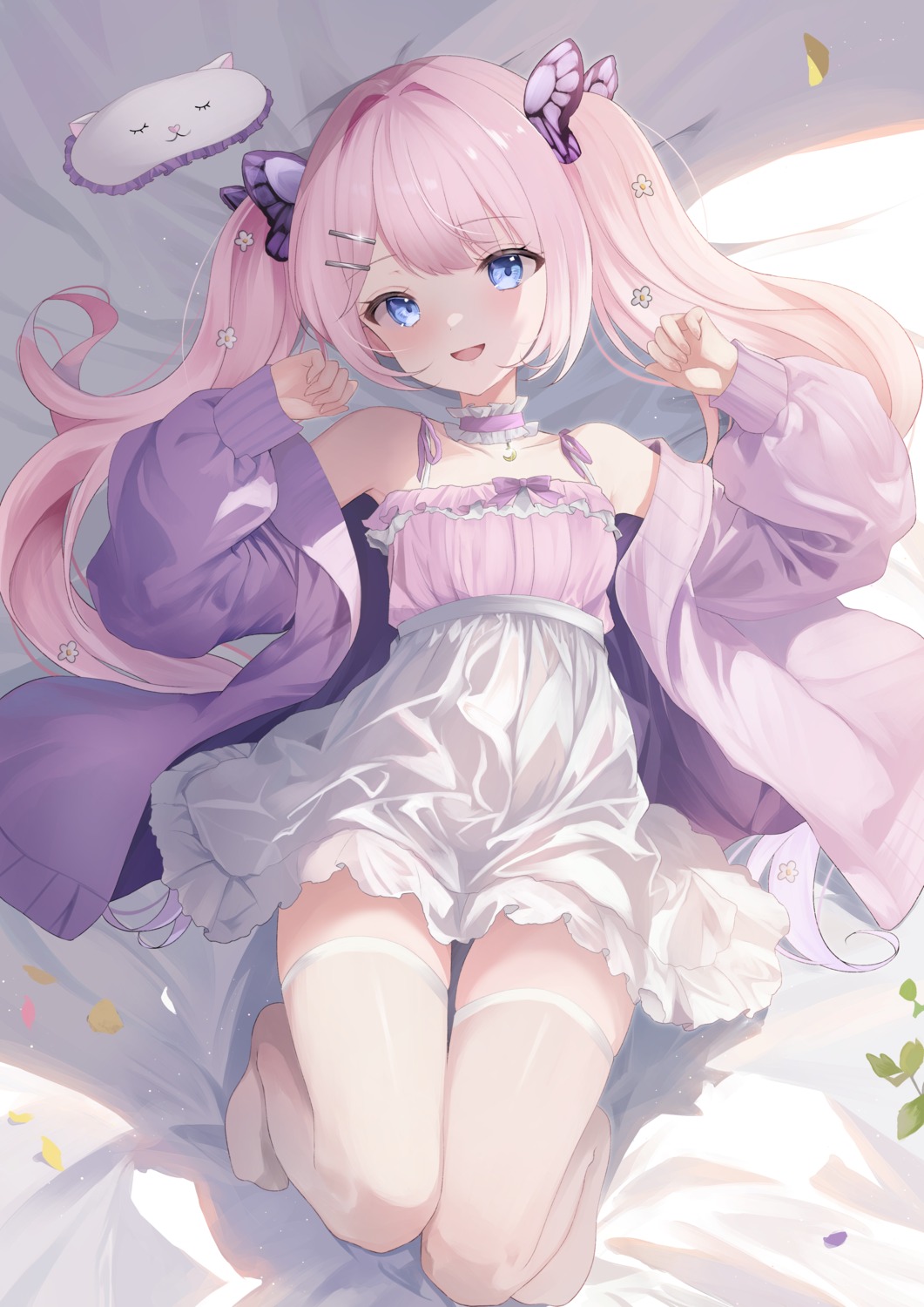 iriam, kurage_cc, see_through, sweater, thighhighs, yohane_shiroru