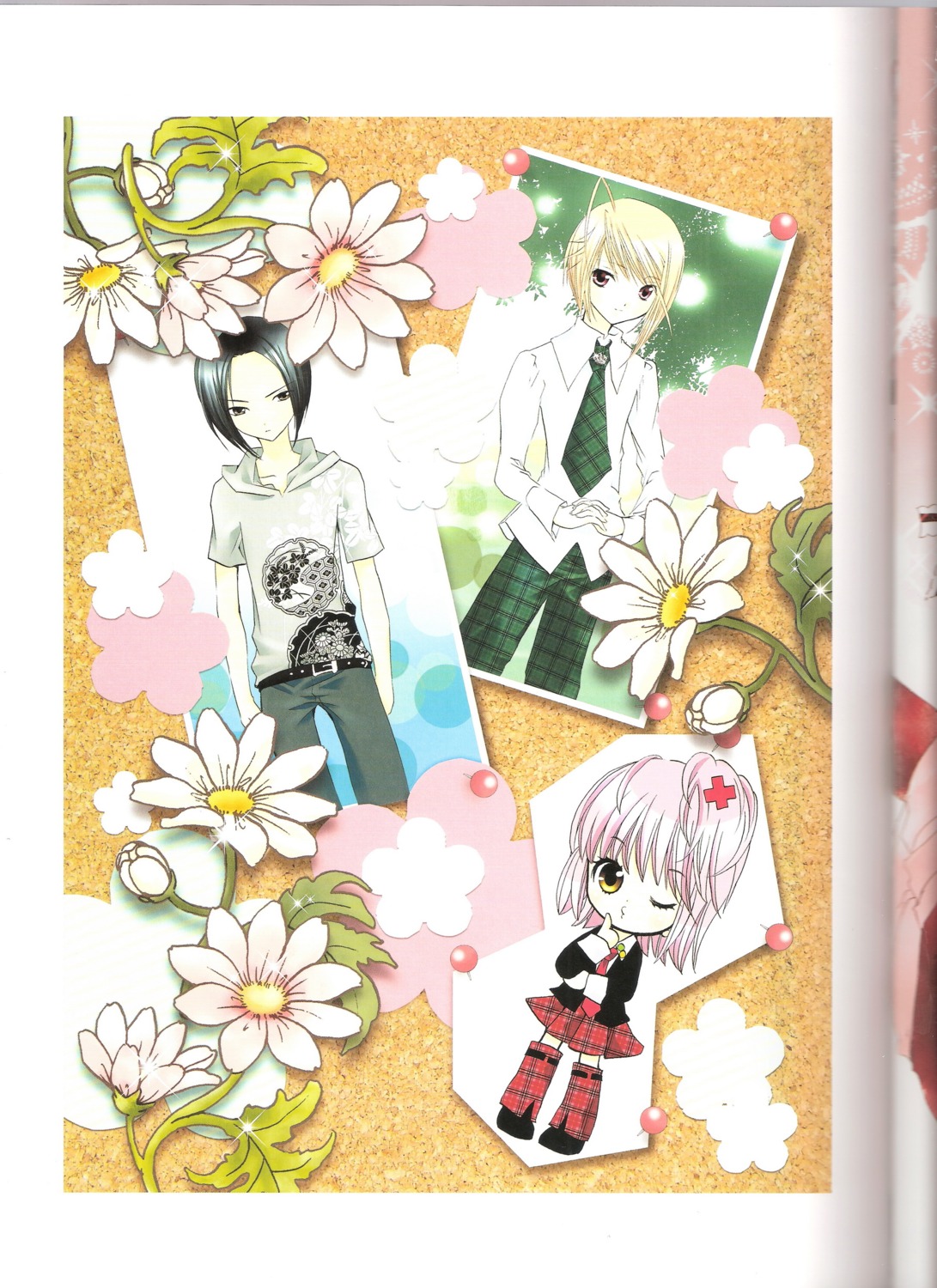 binding_discoloration, hinamori_amu, hotori_tadase, peach-pit, sanjou_kairi, seifuku, shugo_chara!
